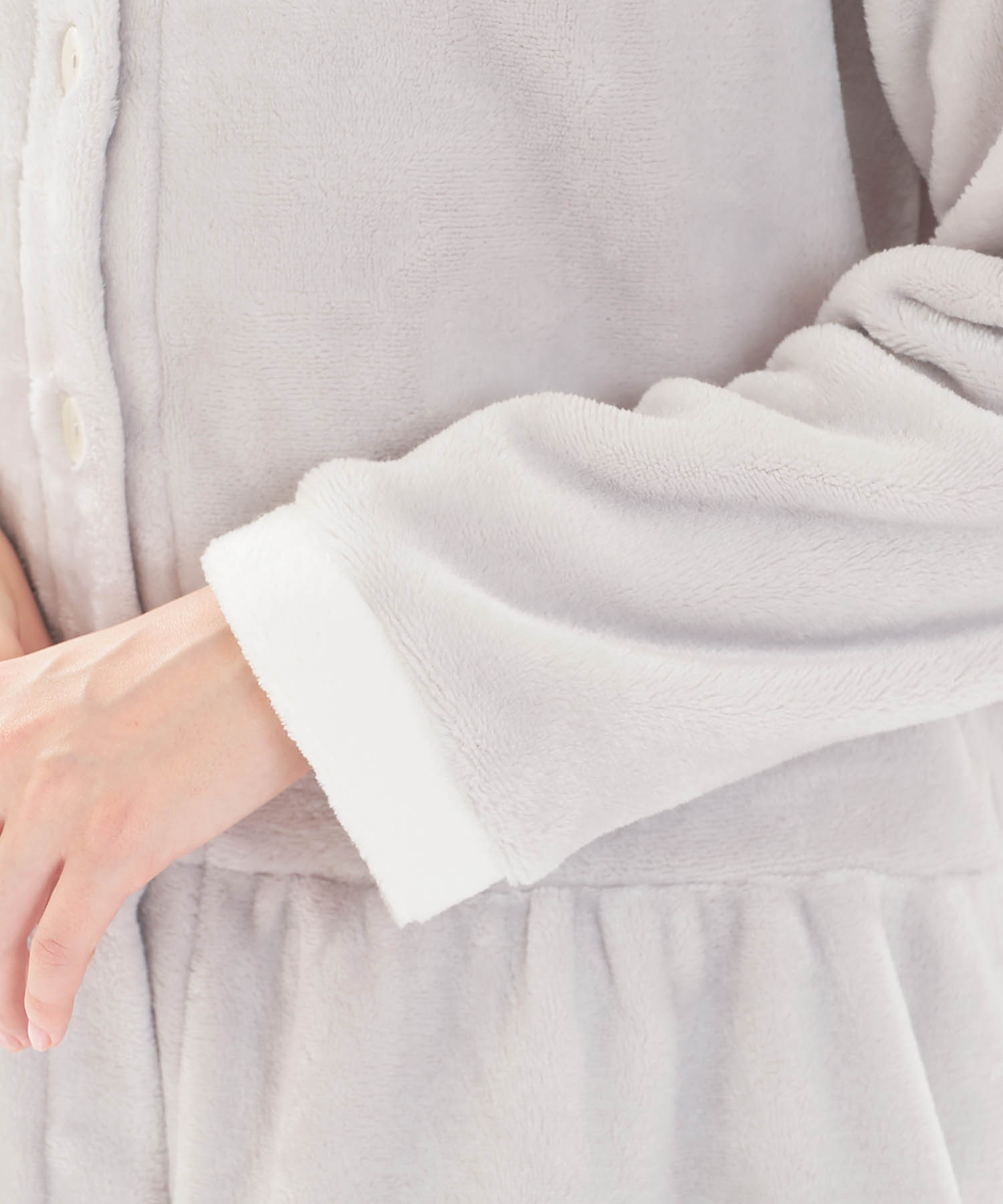 スノーパウダームジペプラムパジャマ_パジャマ&ルームウェア-セットアップ_グレー_4