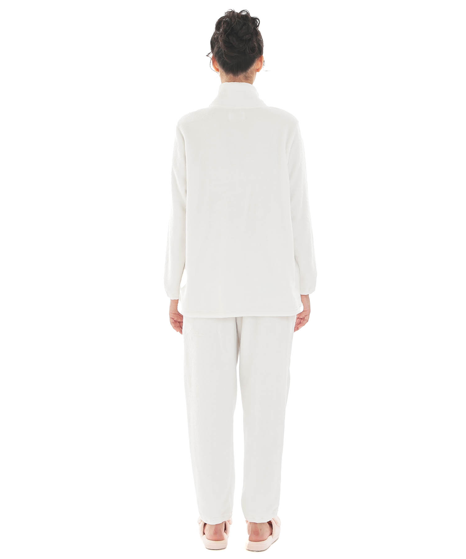 スノーパウダームジスタンドカラーパジャマ_パジャマ&ルームウェア-セットアップ_ホワイト_7