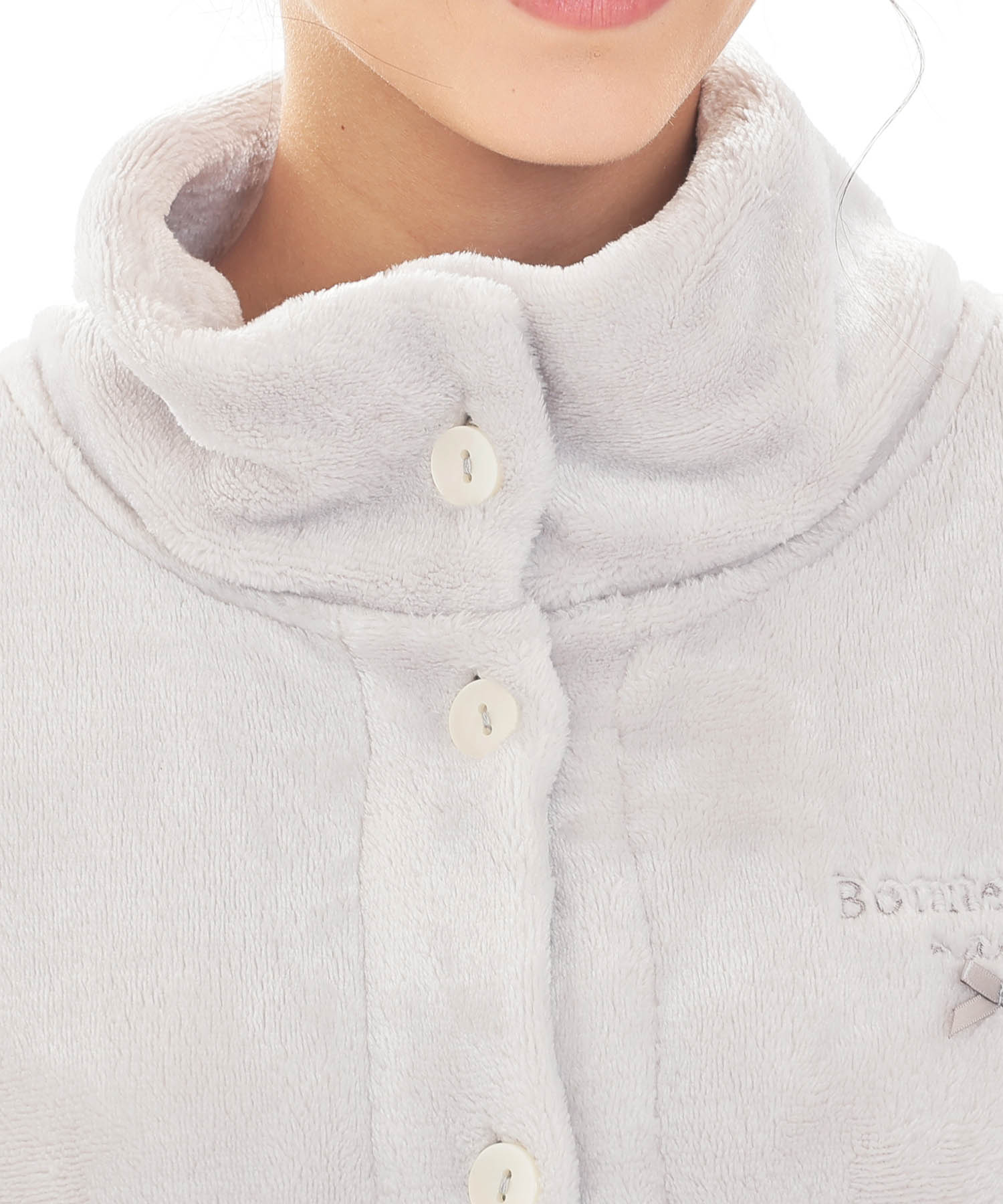 スノーパウダームジスタンドカラーパジャマ_パジャマ&ルームウェア-セットアップ_グレー_3