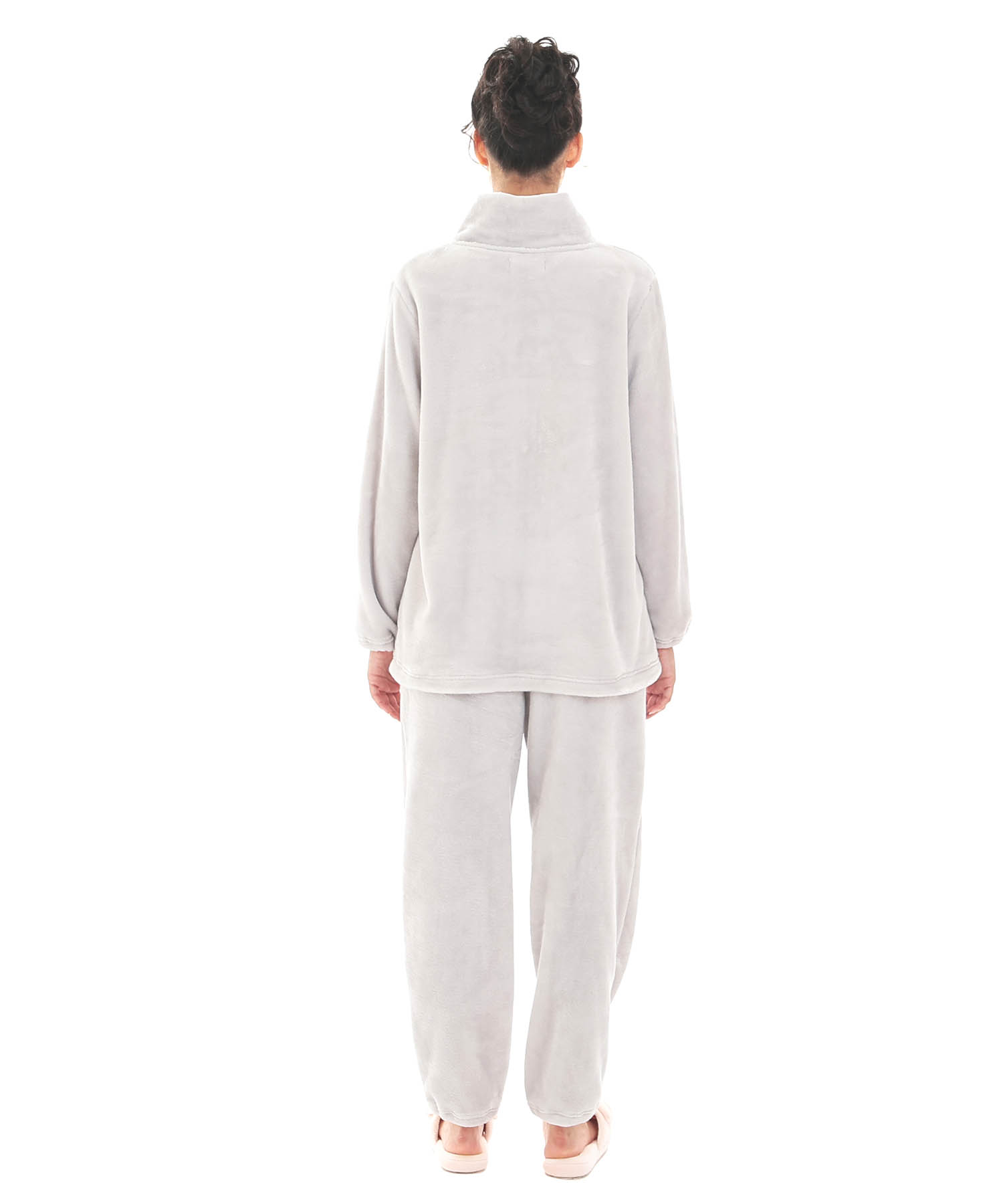 スノーパウダームジスタンドカラーパジャマ_パジャマ&ルームウェア-セットアップ_グレー_7