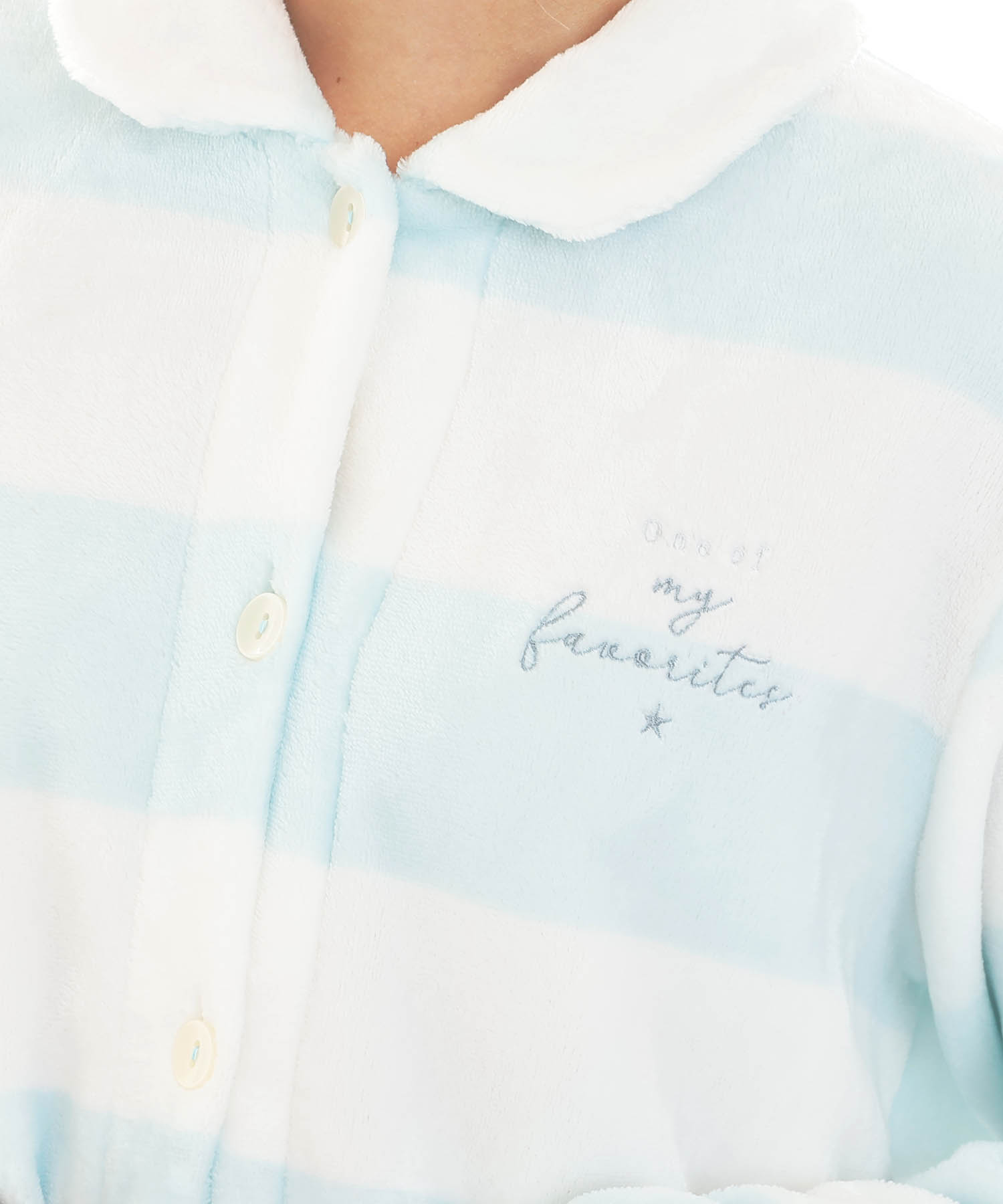 スノーパウダーボーダーシャツパジャマ_パジャマ&ルームウェア-セットアップ_ブルー_3