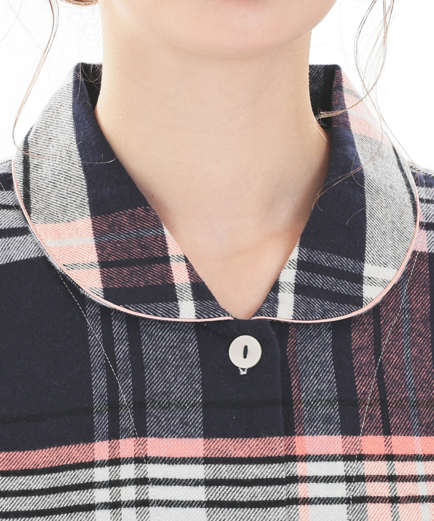 ビエラチェックシャツパジャマ_パジャマ&ルームウェア-セットアップ_ネイビー_3