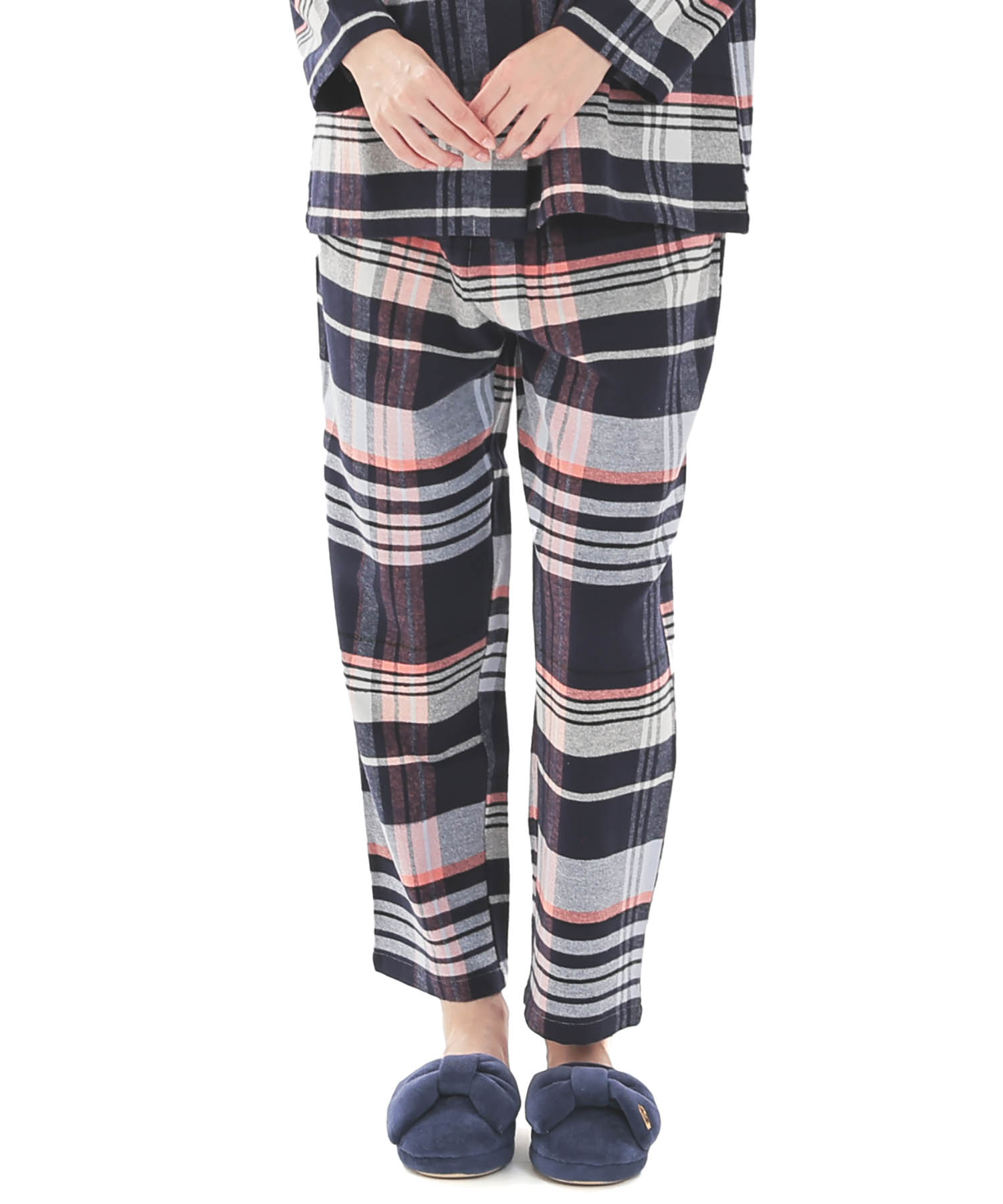 ビエラチェックシャツパジャマ_パジャマ&ルームウェア-セットアップ_ネイビー_5