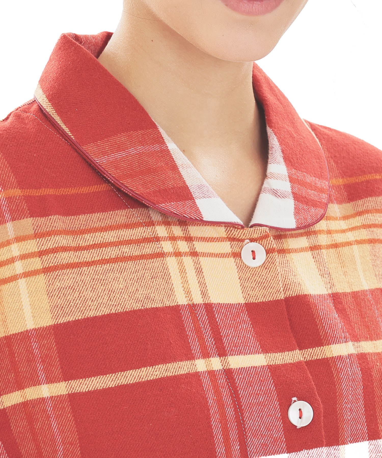 ビエラチェックシャツパジャマ_パジャマ&ルームウェア-セットアップ_レッド_3