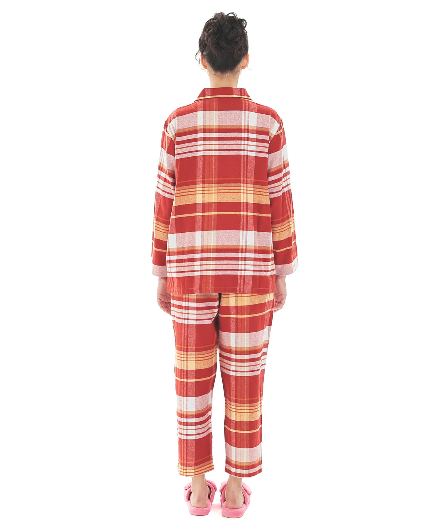 ビエラチェックシャツパジャマ_パジャマ&ルームウェア-セットアップ_レッド_6