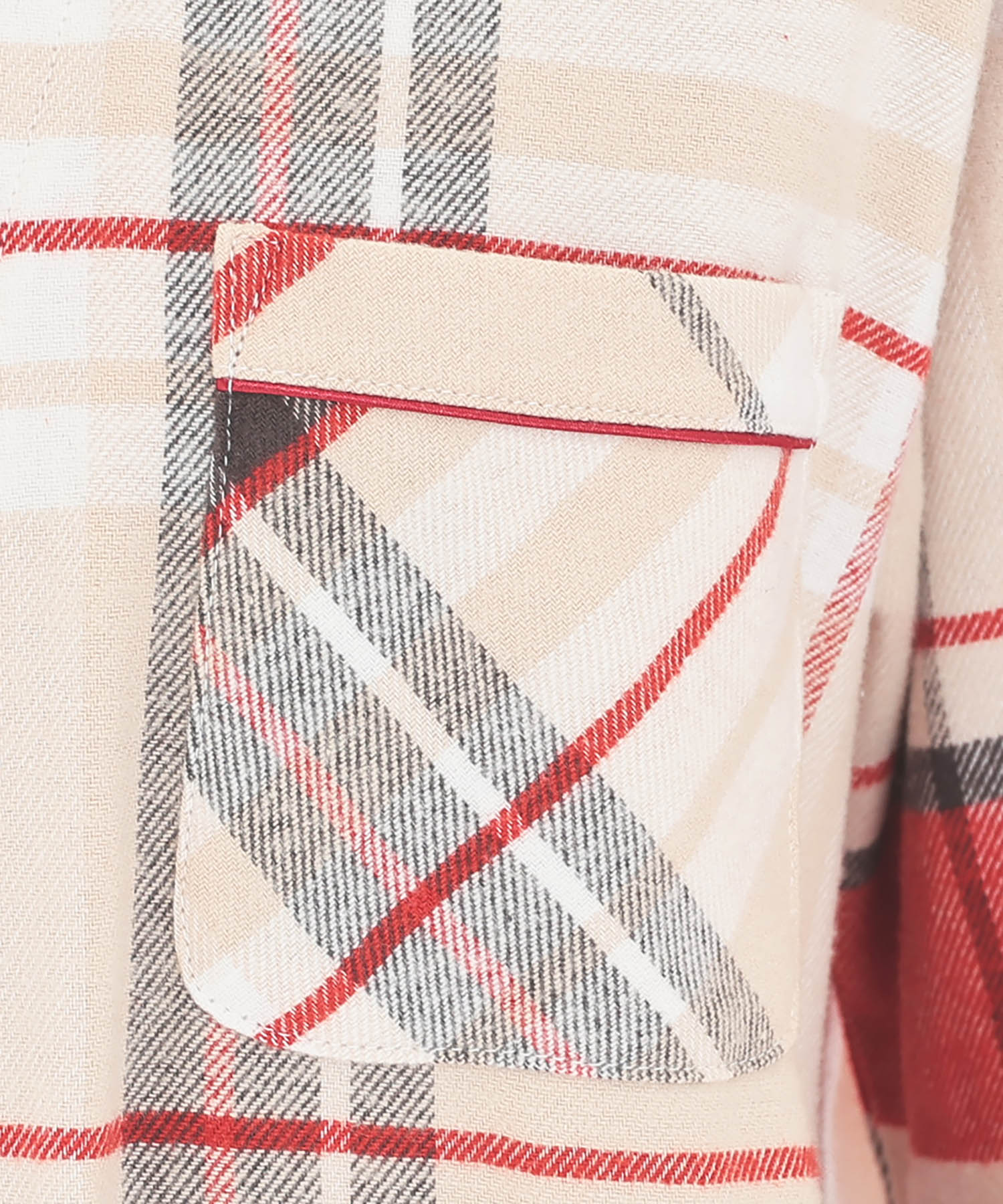 ビエラチェックシャツパジャマ_パジャマ&ルームウェア-セットアップ_ベージュ_4