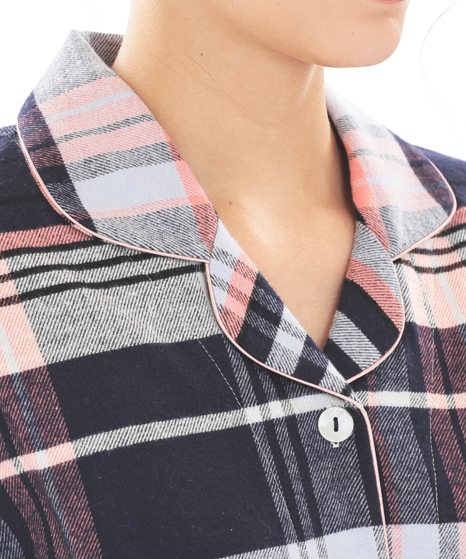 ビエラチェックテーラードパジャマ_パジャマ&ルームウェア-セットアップ_ネイビー_3