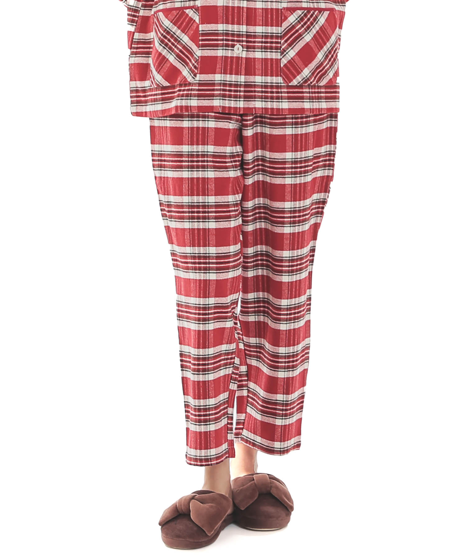 ビエラタータンチェックシャツパジャマ_パジャマ&ルームウェア-セットアップ_レッド_5