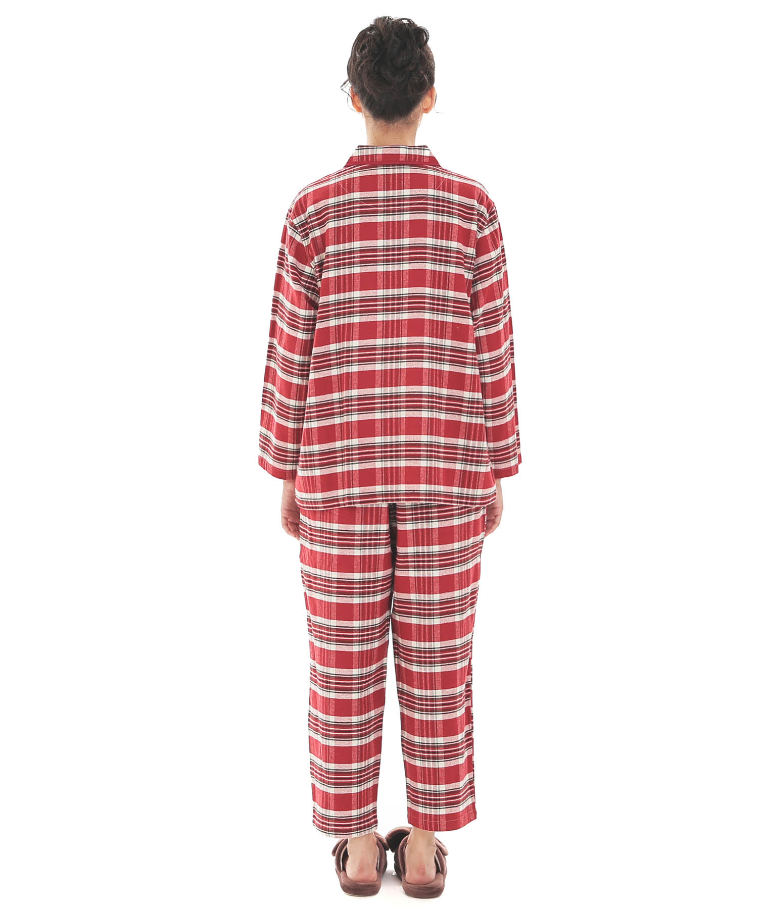 ビエラタータンチェックシャツパジャマ_パジャマ&ルームウェア-セットアップ_レッド_6