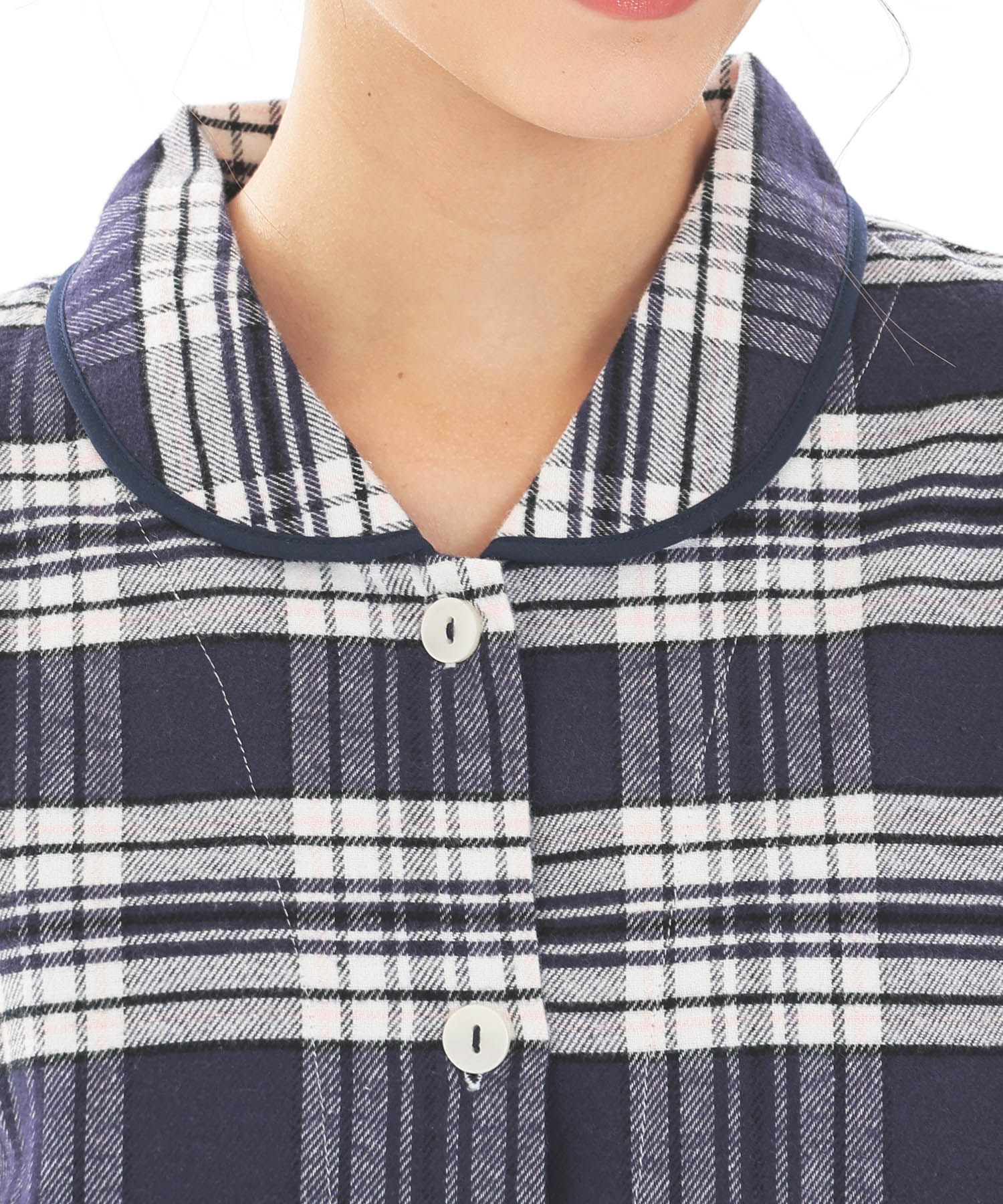 ビエラタータンチェックシャツパジャマ_パジャマ&ルームウェア-セットアップ_ネイビー_3