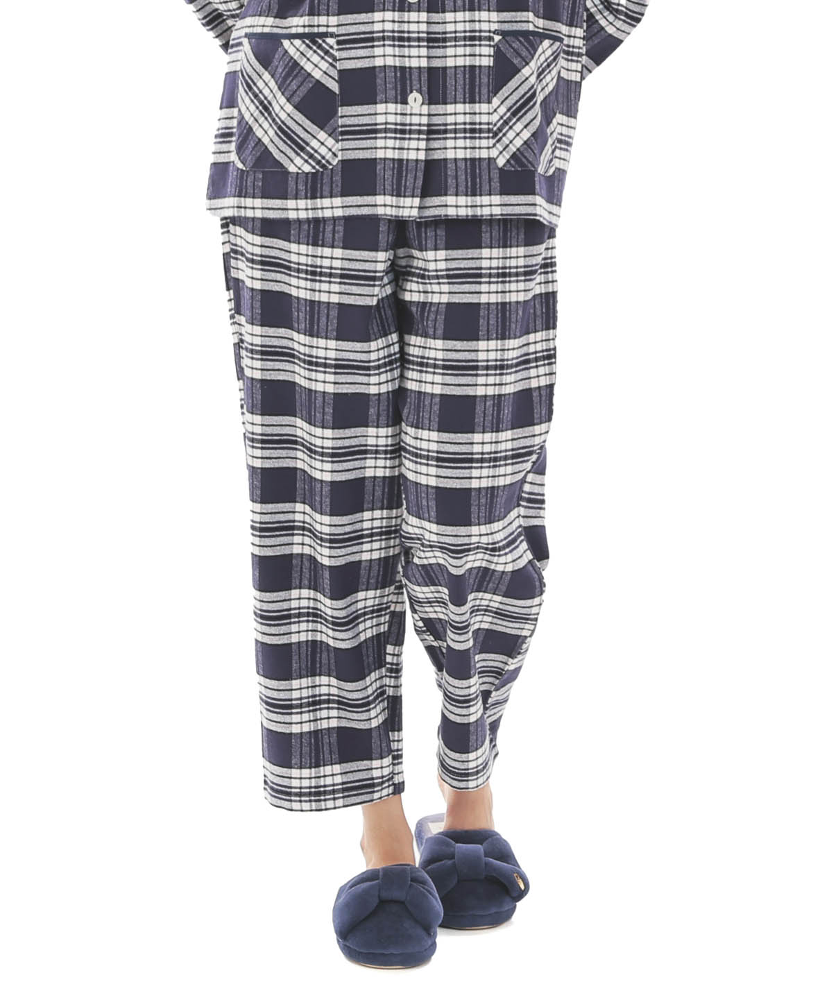 ビエラタータンチェックシャツパジャマ_パジャマ&ルームウェア-セットアップ_ネイビー_5