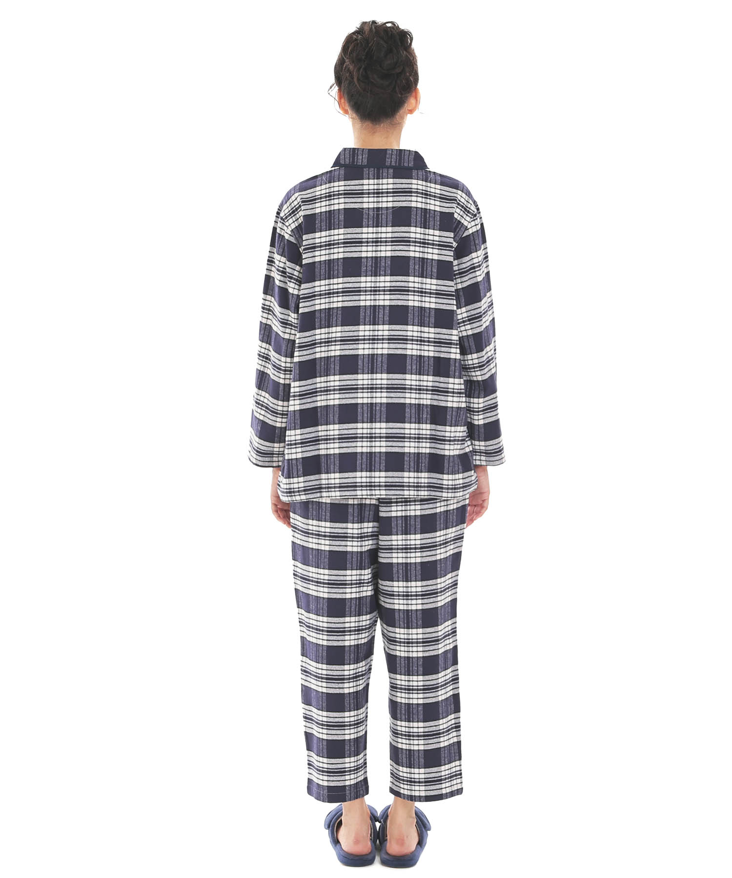 ビエラタータンチェックシャツパジャマ_パジャマ&ルームウェア-セットアップ_ネイビー_6