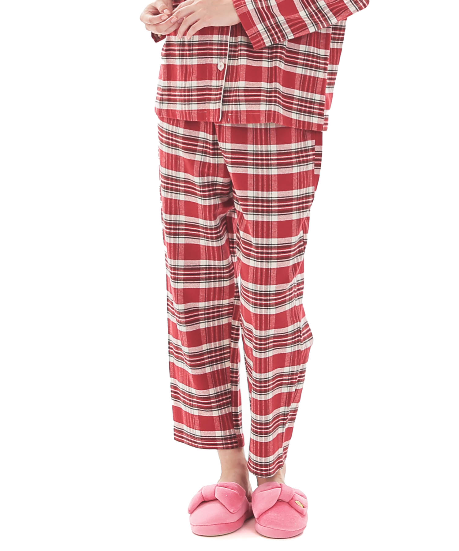 ビエラタータンチェックテーラードパジャマ_パジャマ&ルームウェア-セットアップ_レッド_5