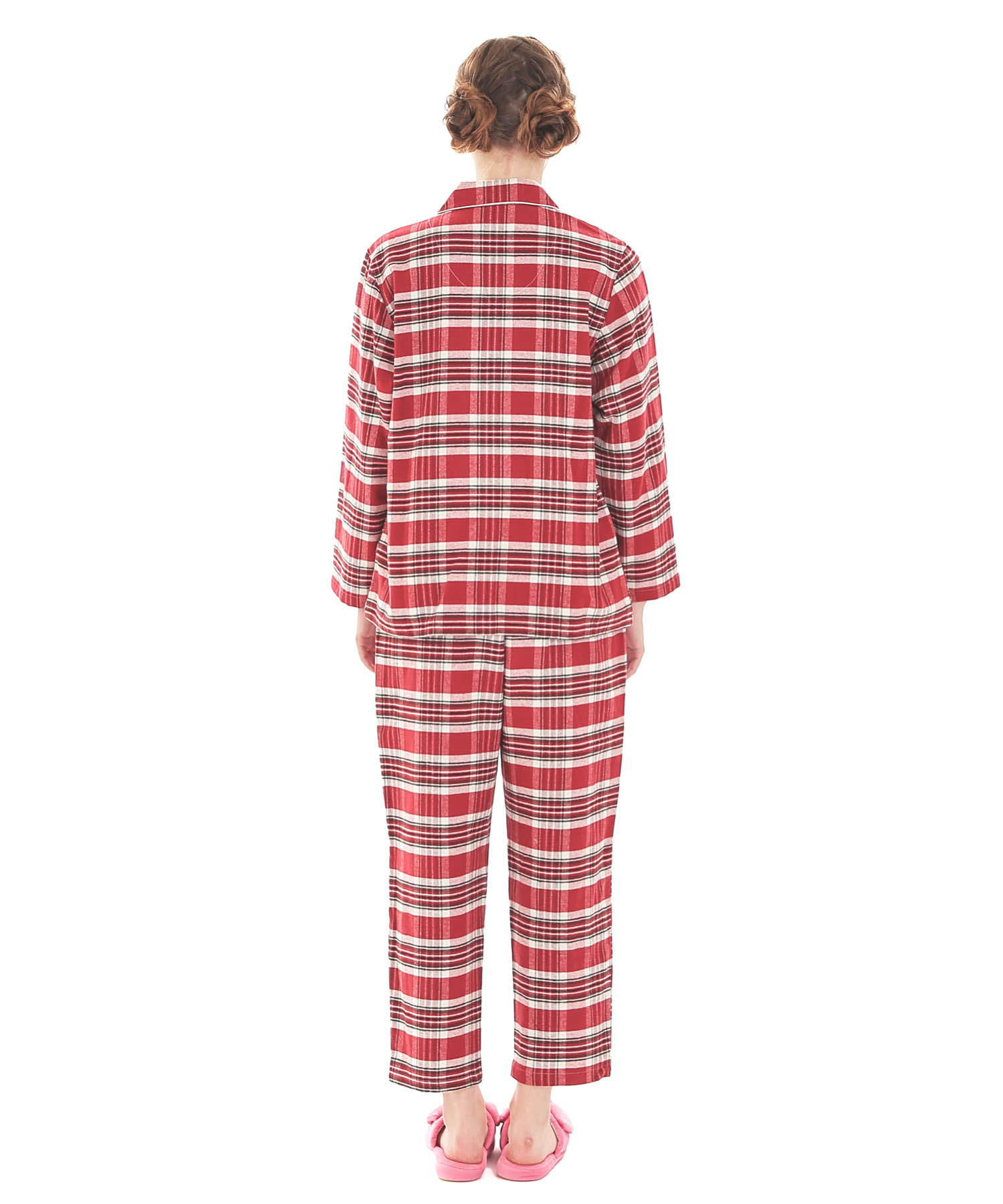 ビエラタータンチェックテーラードパジャマ_パジャマ&ルームウェア-セットアップ_レッド_6