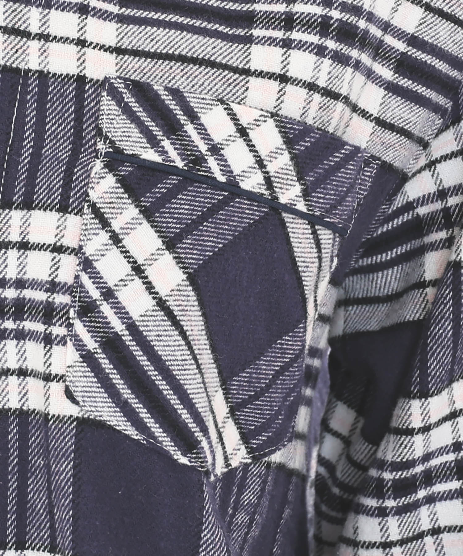 ビエラタータンチェックテーラードパジャマ_パジャマ&ルームウェア-セットアップ_ネイビー_4