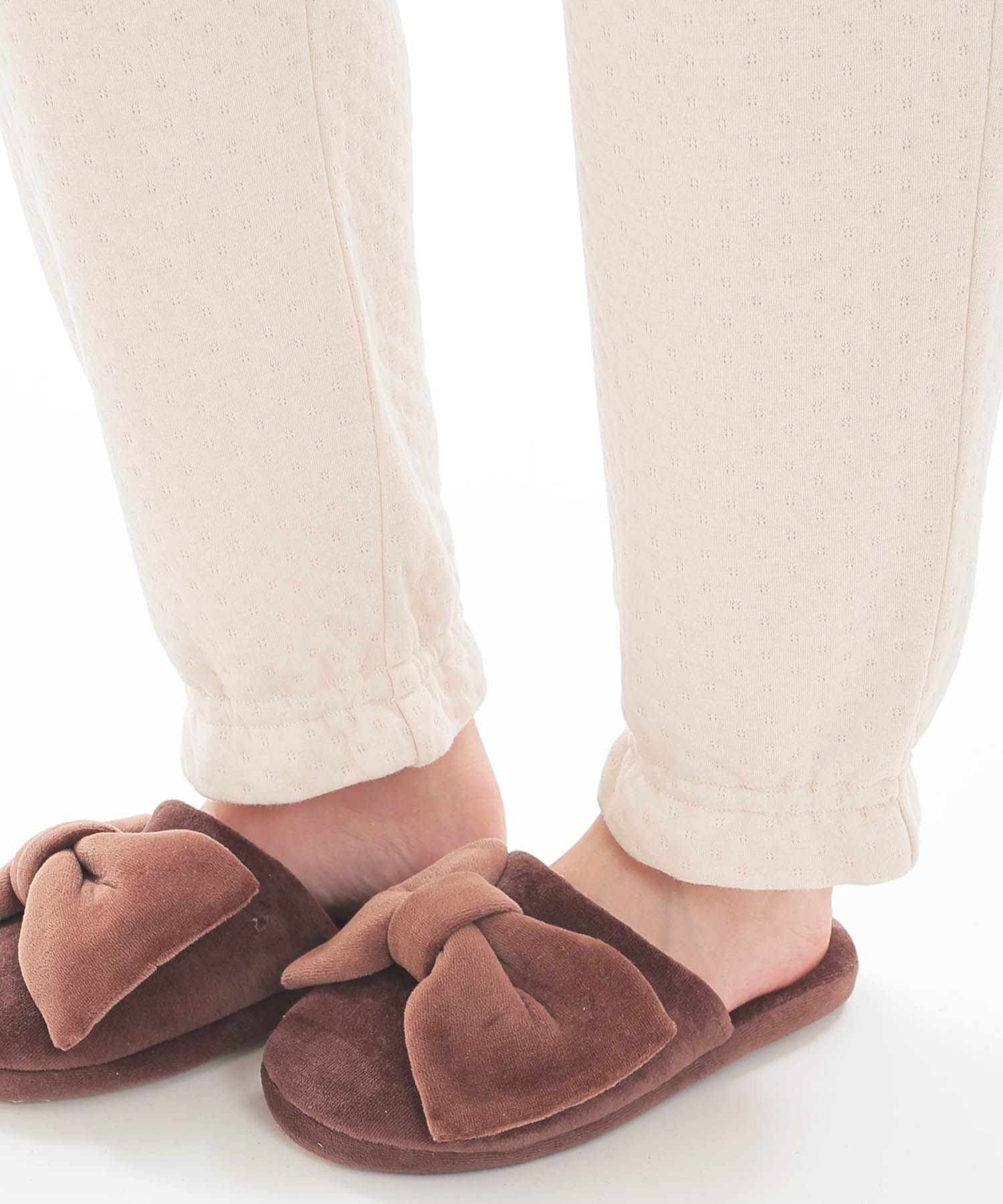 接結（綿入り）ムジシャツパジャマ_パジャマ&ルームウェア-セットアップ_アイボリー_6