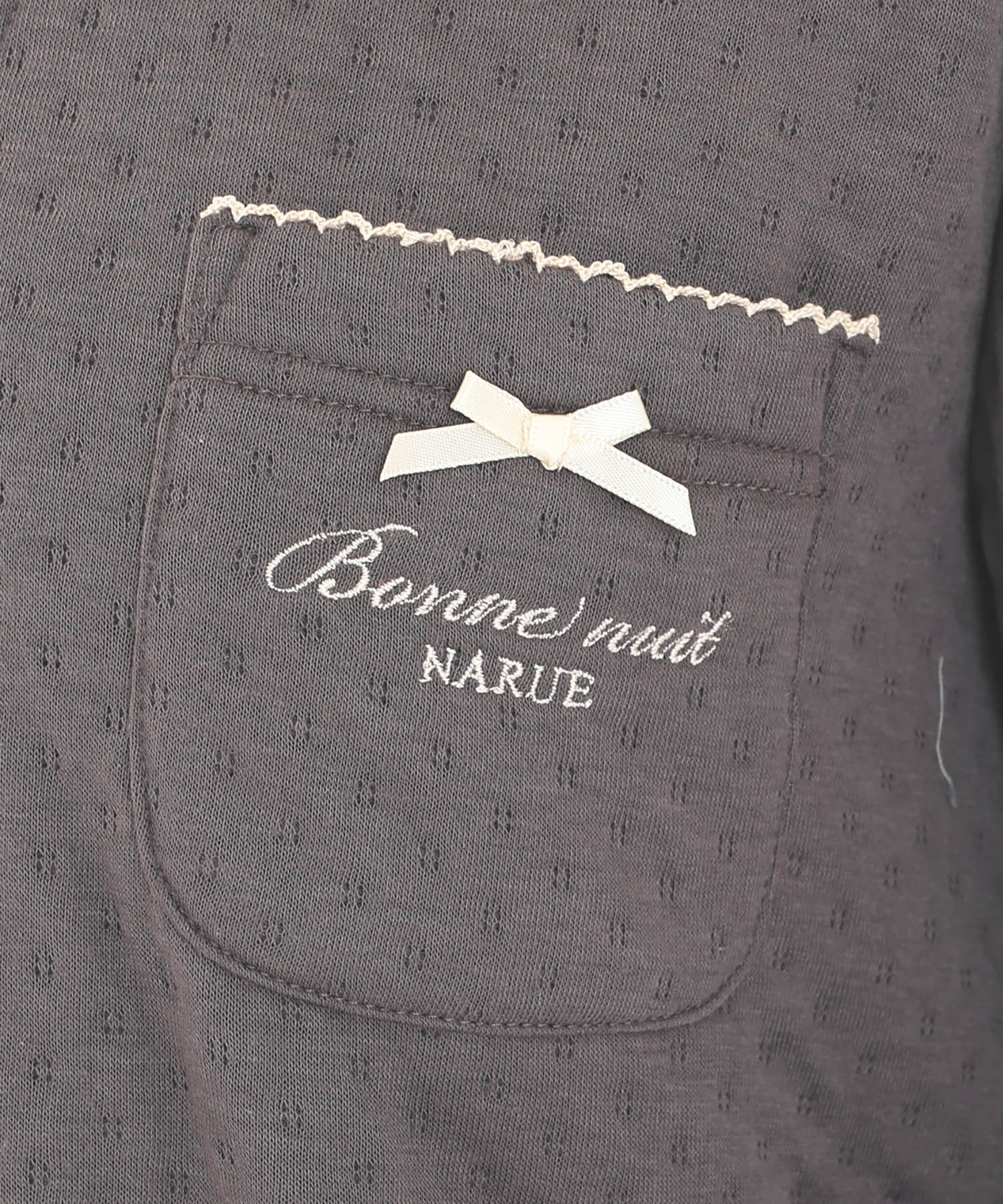 接結（綿入り）ムジシャツパジャマ_パジャマ&ルームウェア-セットアップ_チャコールグレー_4