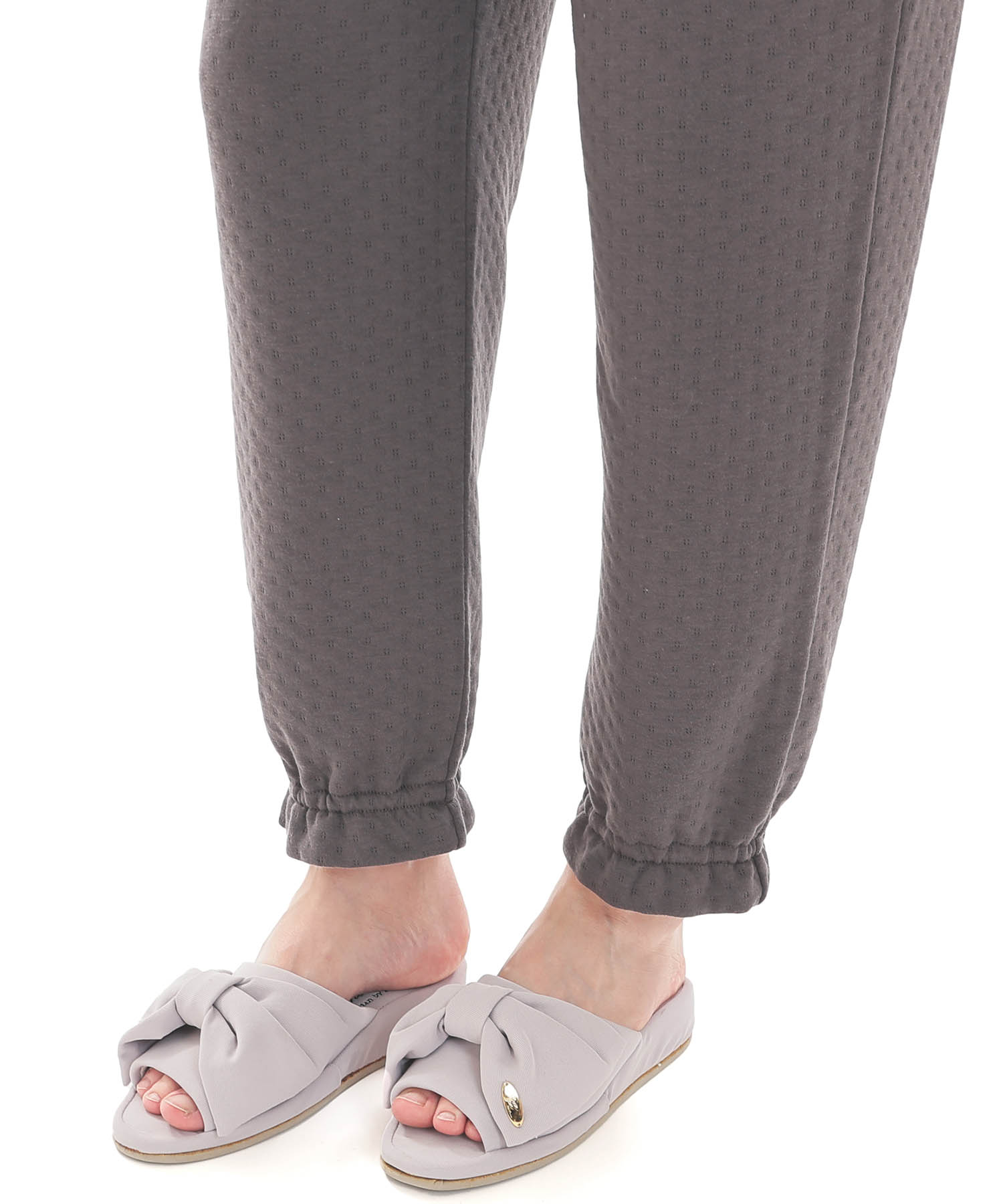 接結（綿入り）ムジシャツパジャマ_パジャマ&ルームウェア-セットアップ_チャコールグレー_6