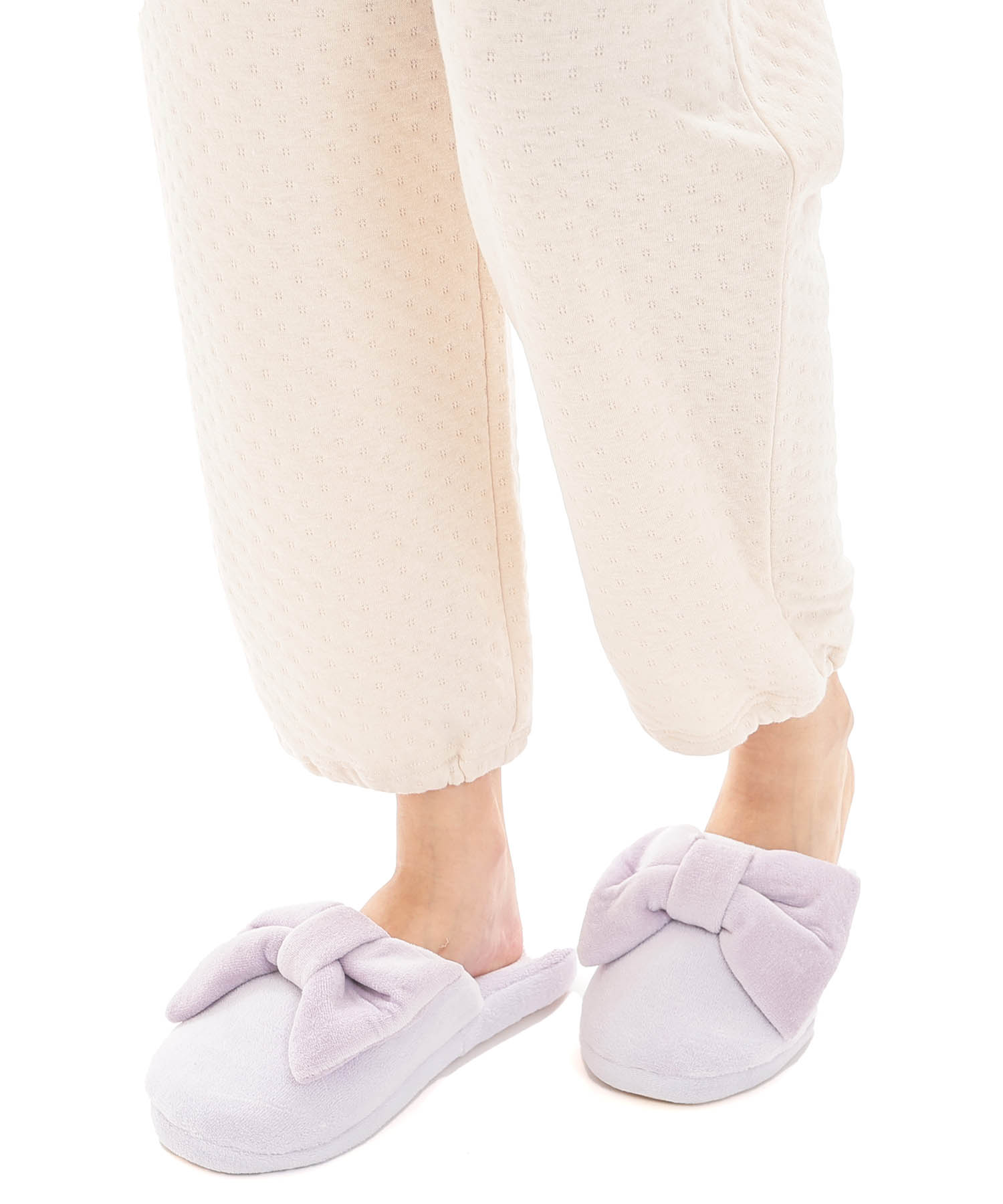 接結（綿入り）ムジフリルパジャマ_パジャマ&ルームウェア-セットアップ_アイボリー_5