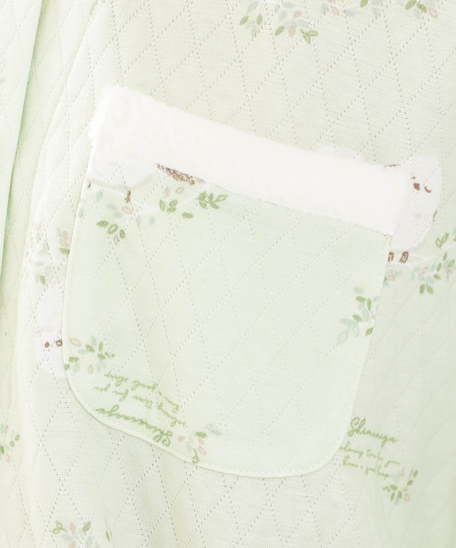  接結（綿入り）シマエナガシャツパジャマ_パジャマ&ルームウェア-セットアップ_グリーン_4