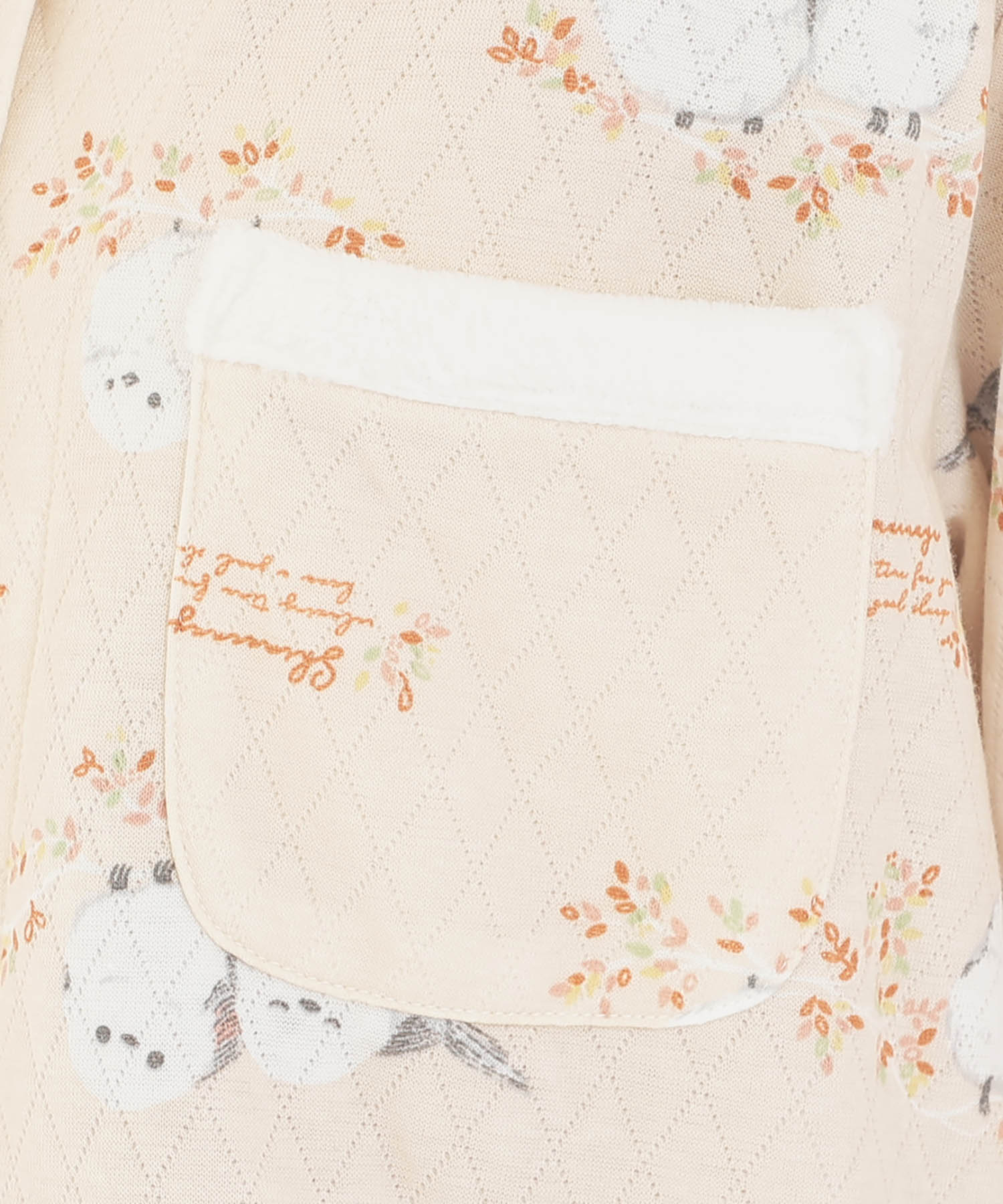  接結（綿入り）シマエナガシャツパジャマ_パジャマ&ルームウェア-セットアップ_オレンジ_4