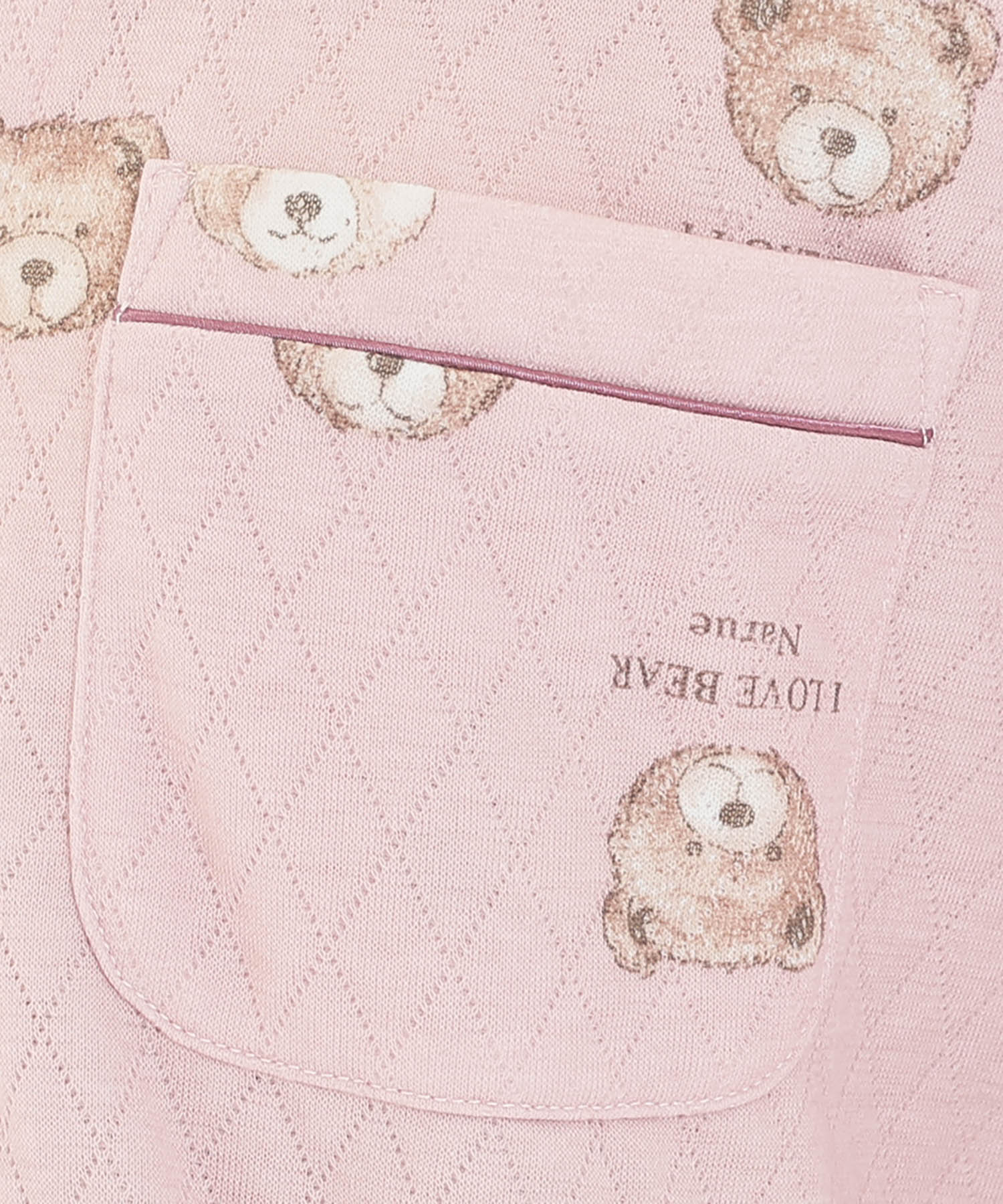 接結（綿入り）くまシャツパジャマ_パジャマ&ルームウェア-セットアップ_ピンク_4