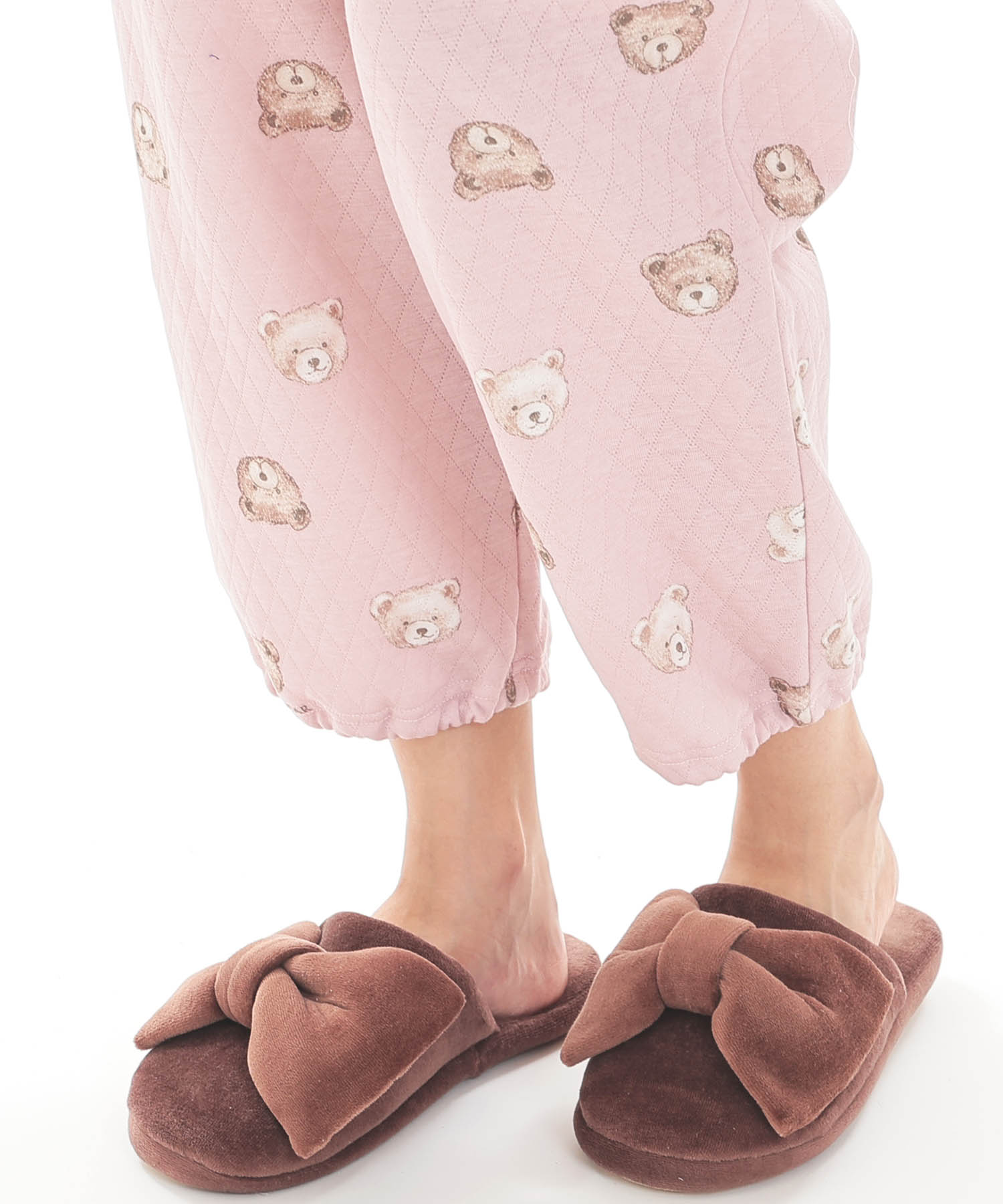 接結（綿入り）くまシャツパジャマ_パジャマ&ルームウェア-セットアップ_ピンク_6