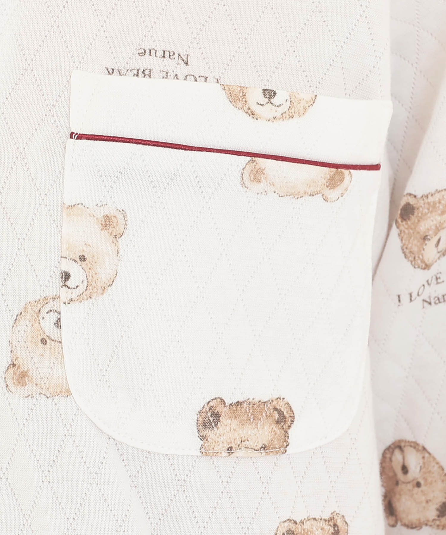 接結（綿入り）くまシャツパジャマ_パジャマ&ルームウェア-セットアップ_ホワイト_4