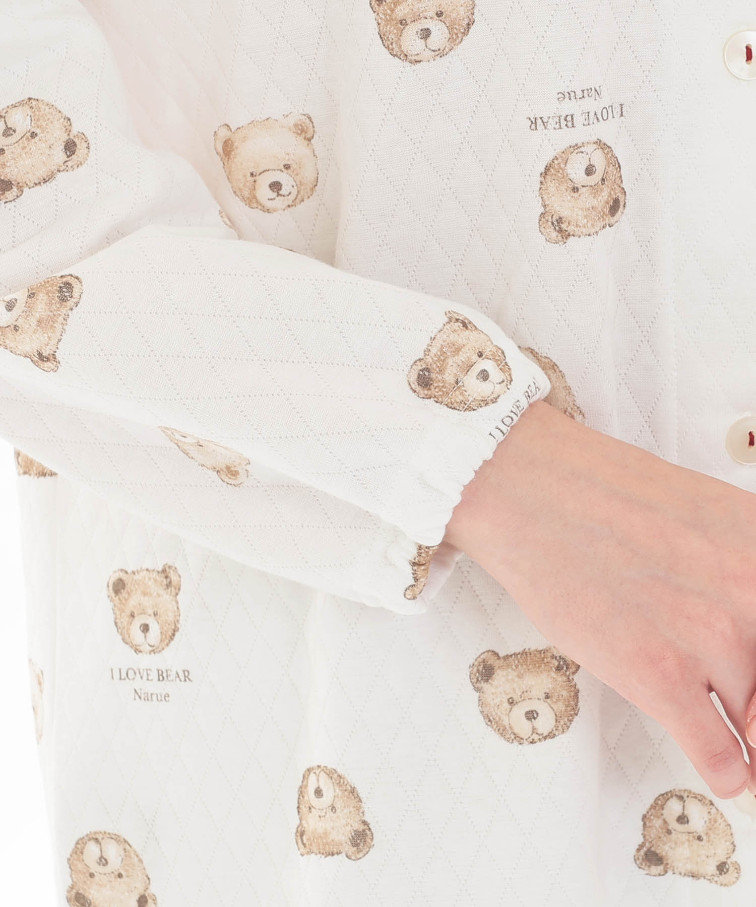 接結（綿入り）くまシャツパジャマ_パジャマ&ルームウェア-セットアップ_ホワイト_5