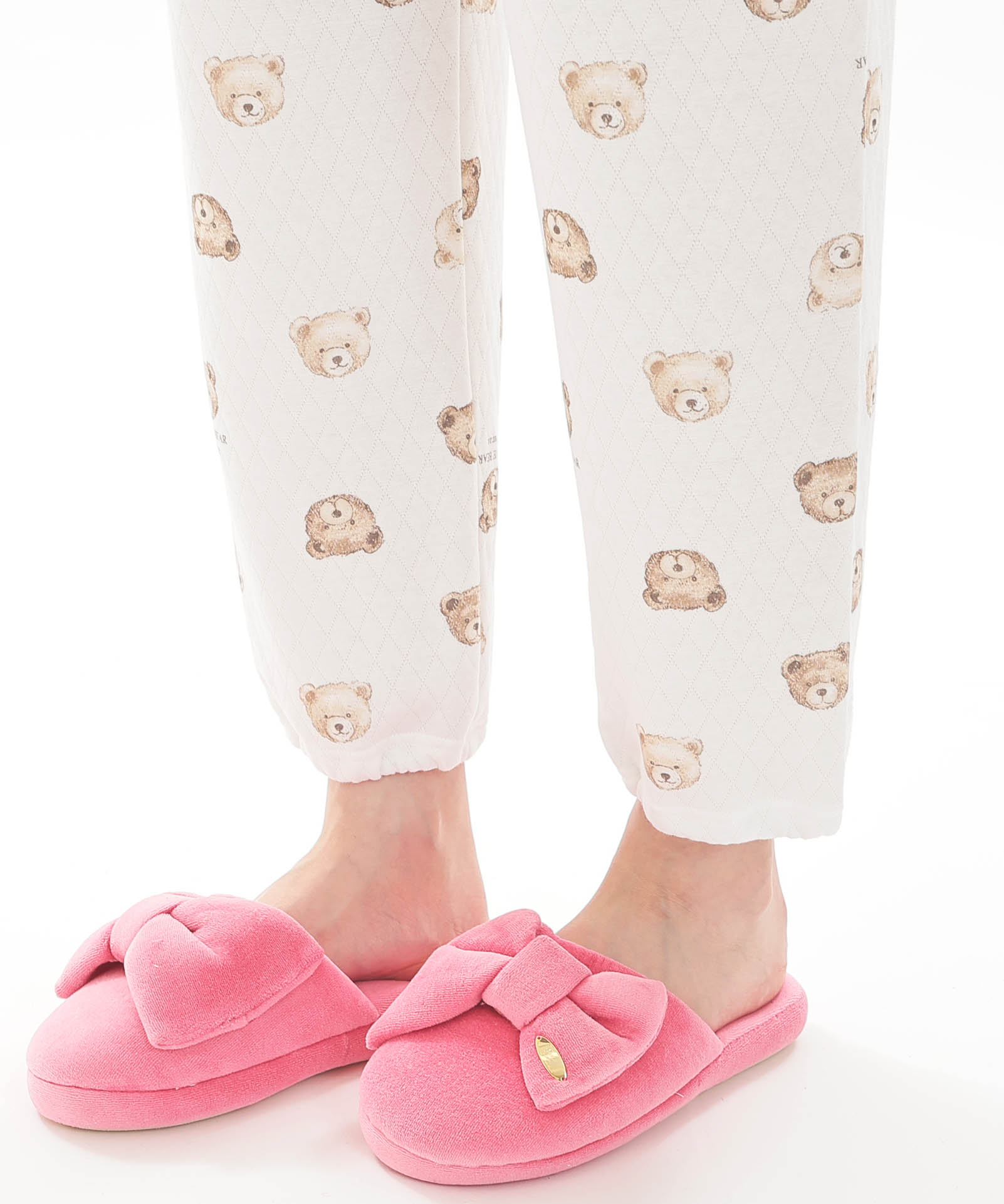 接結（綿入り）くまシャツパジャマ_パジャマ&ルームウェア-セットアップ_ホワイト_6