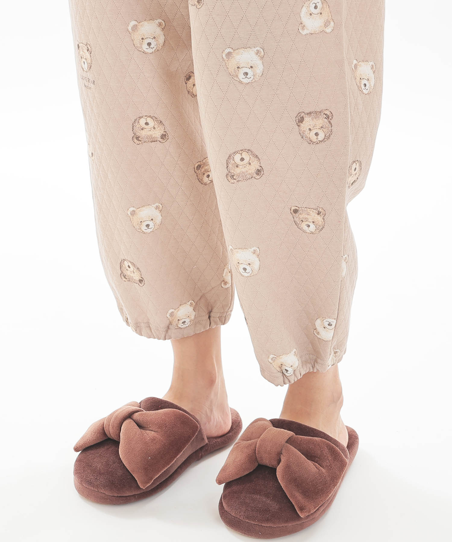 接結（綿入り）くまシャツパジャマ_パジャマ&ルームウェア-セットアップ_ベージュ_6