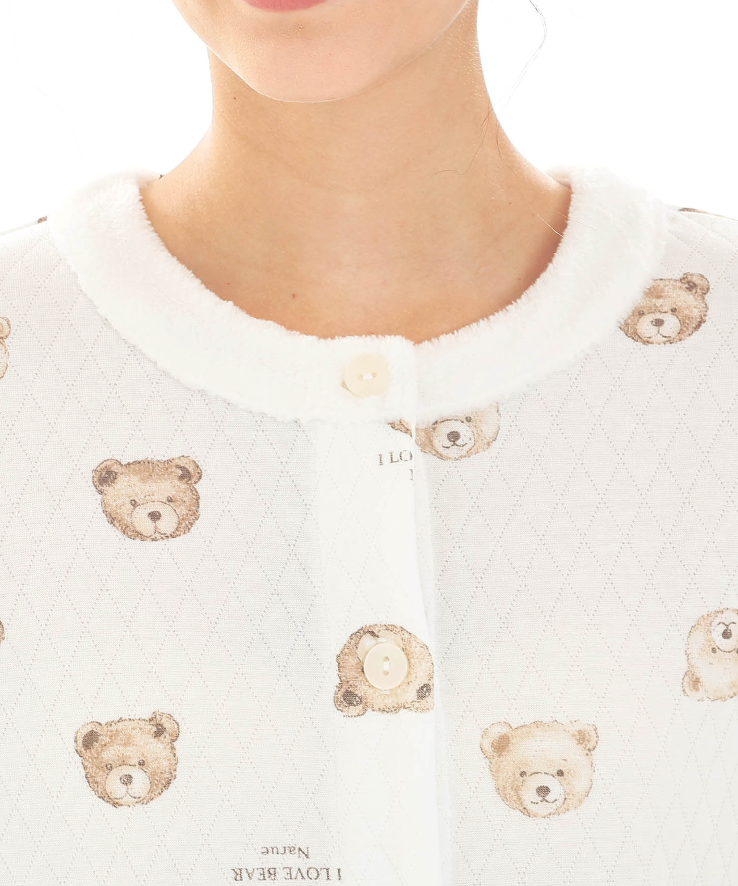 接結（綿入り）くまペプラムパジャマ_パジャマ&ルームウェア-セットアップ_ホワイト_3