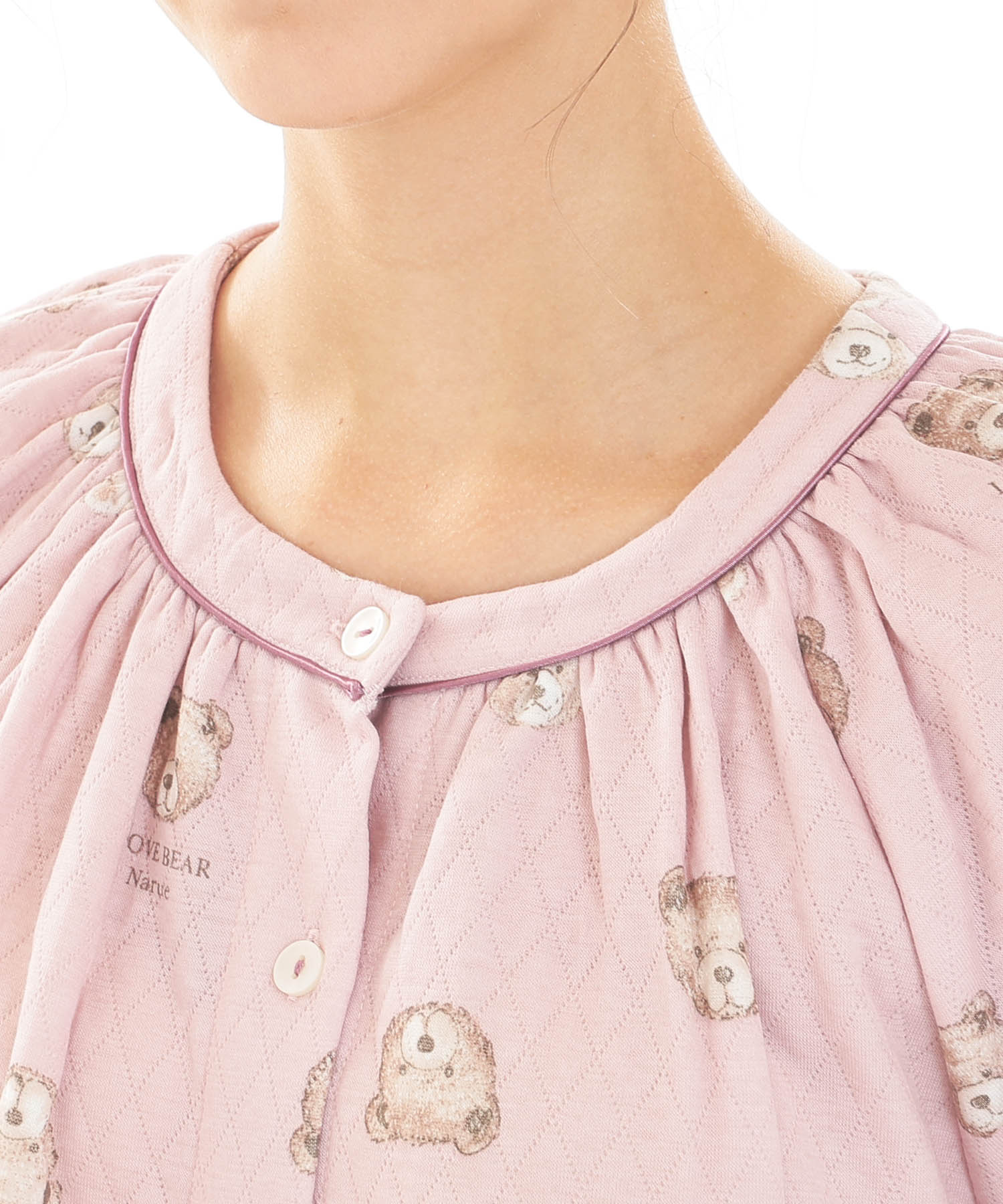 接結（綿入り）くまパジャマ_パジャマ&ルームウェア-セットアップ_ピンク_3