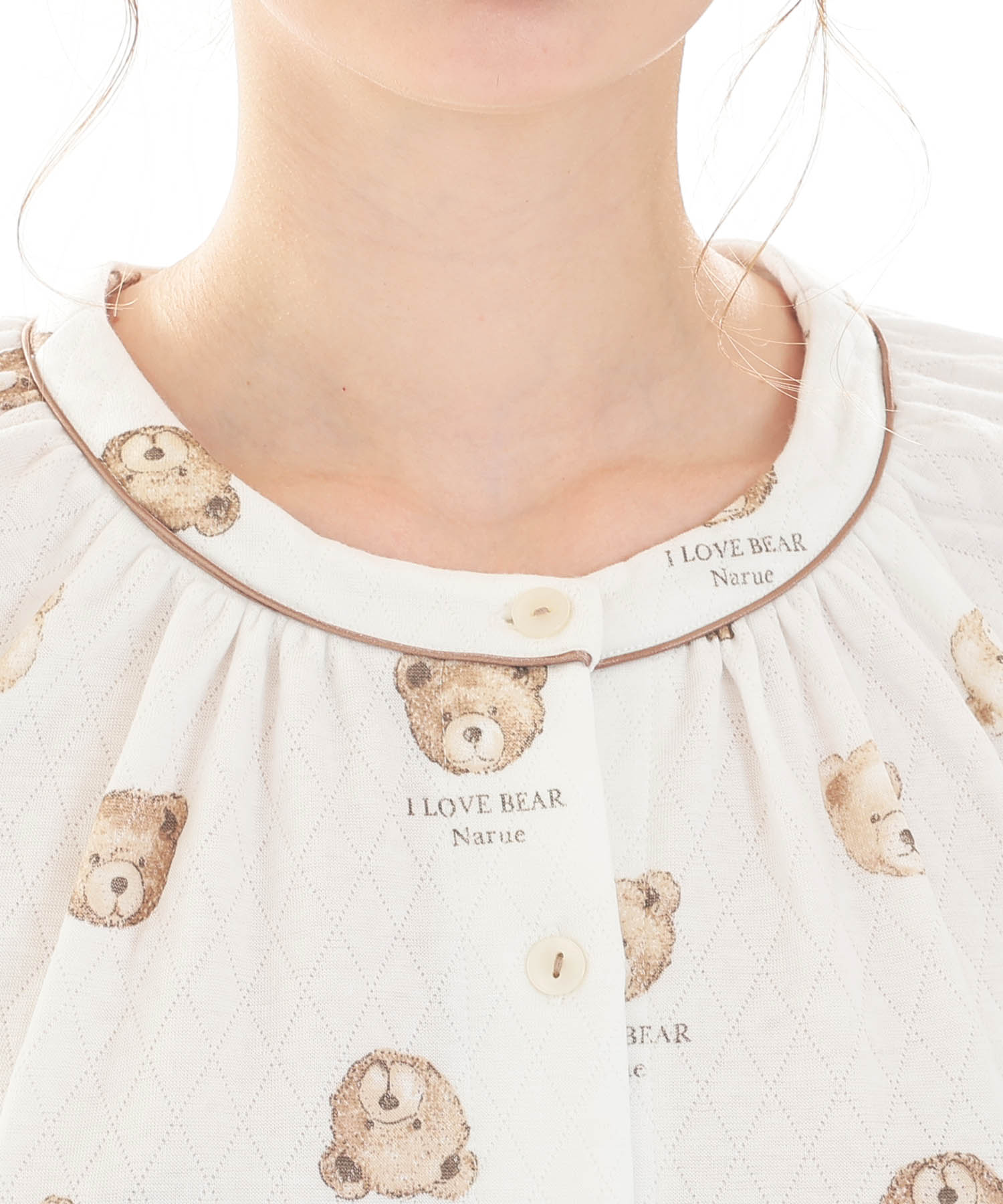 接結（綿入り）くまパジャマ_パジャマ&ルームウェア-セットアップ_ホワイト_3