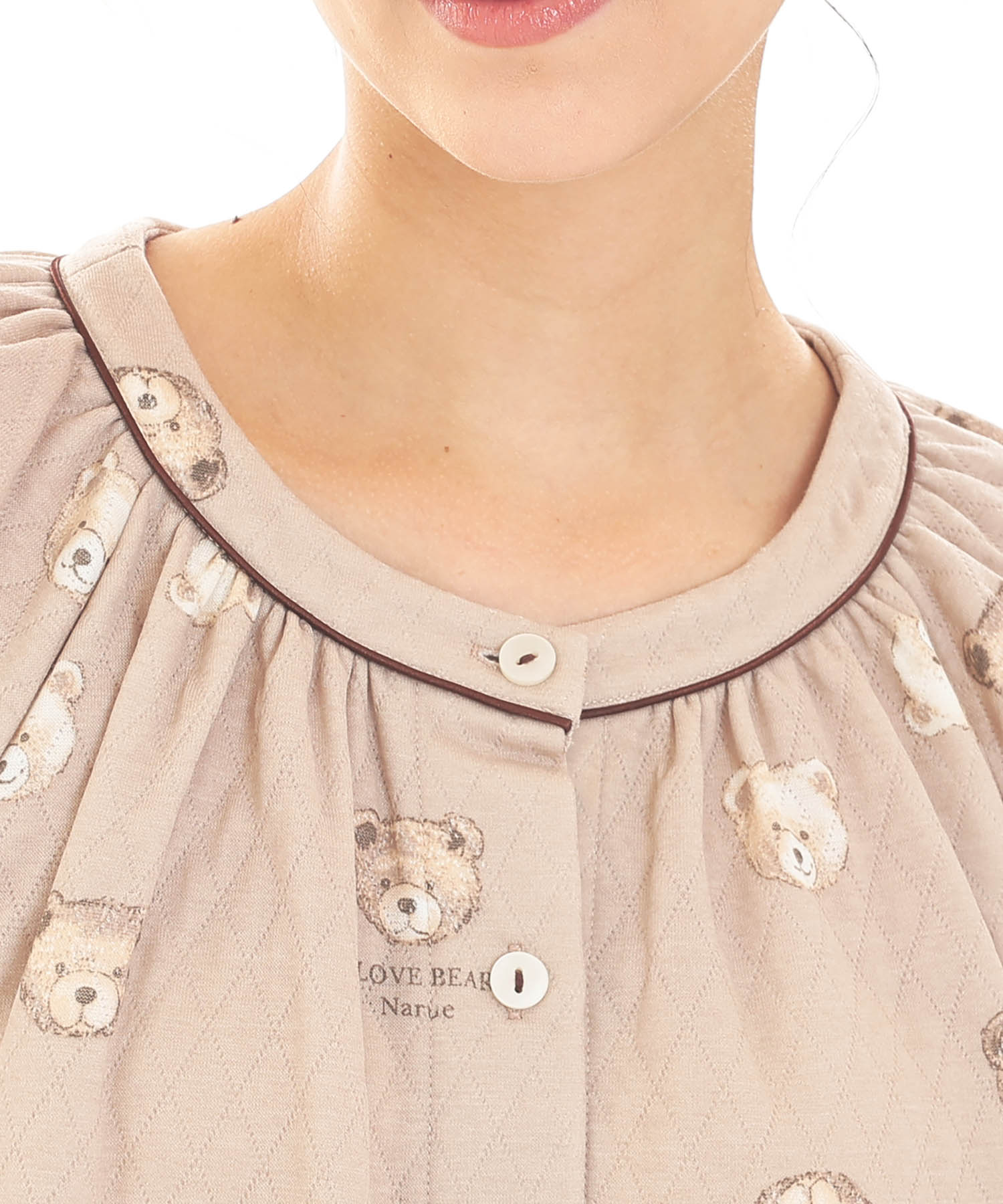 接結（綿入り）くまパジャマ_パジャマ&ルームウェア-セットアップ_ベージュ_3