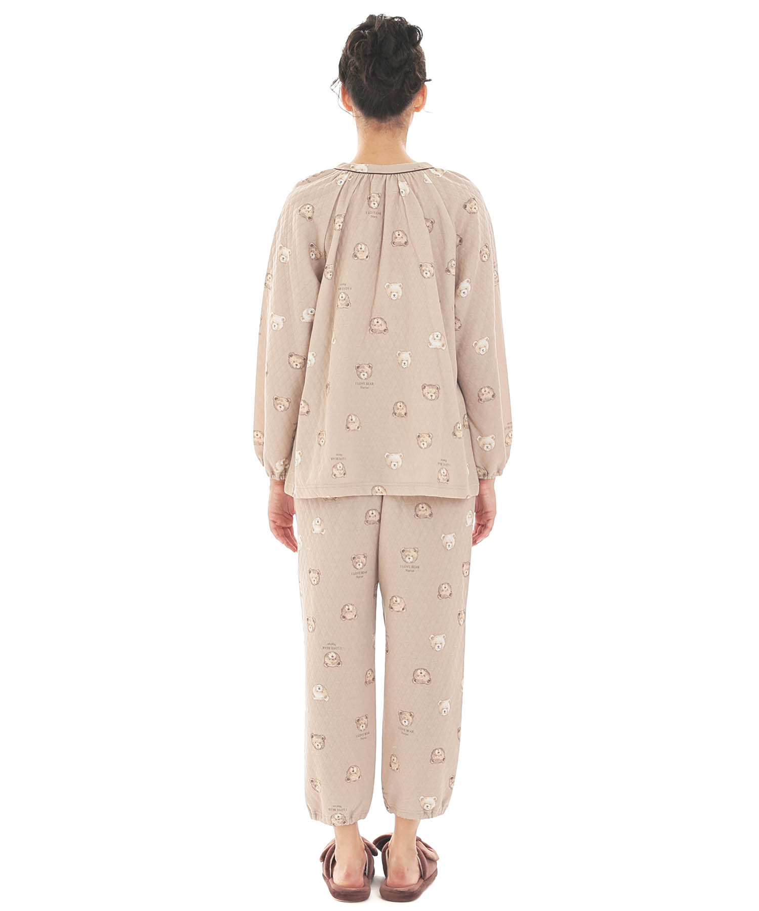 接結（綿入り）くまパジャマ_パジャマ&ルームウェア-セットアップ_ベージュ_6
