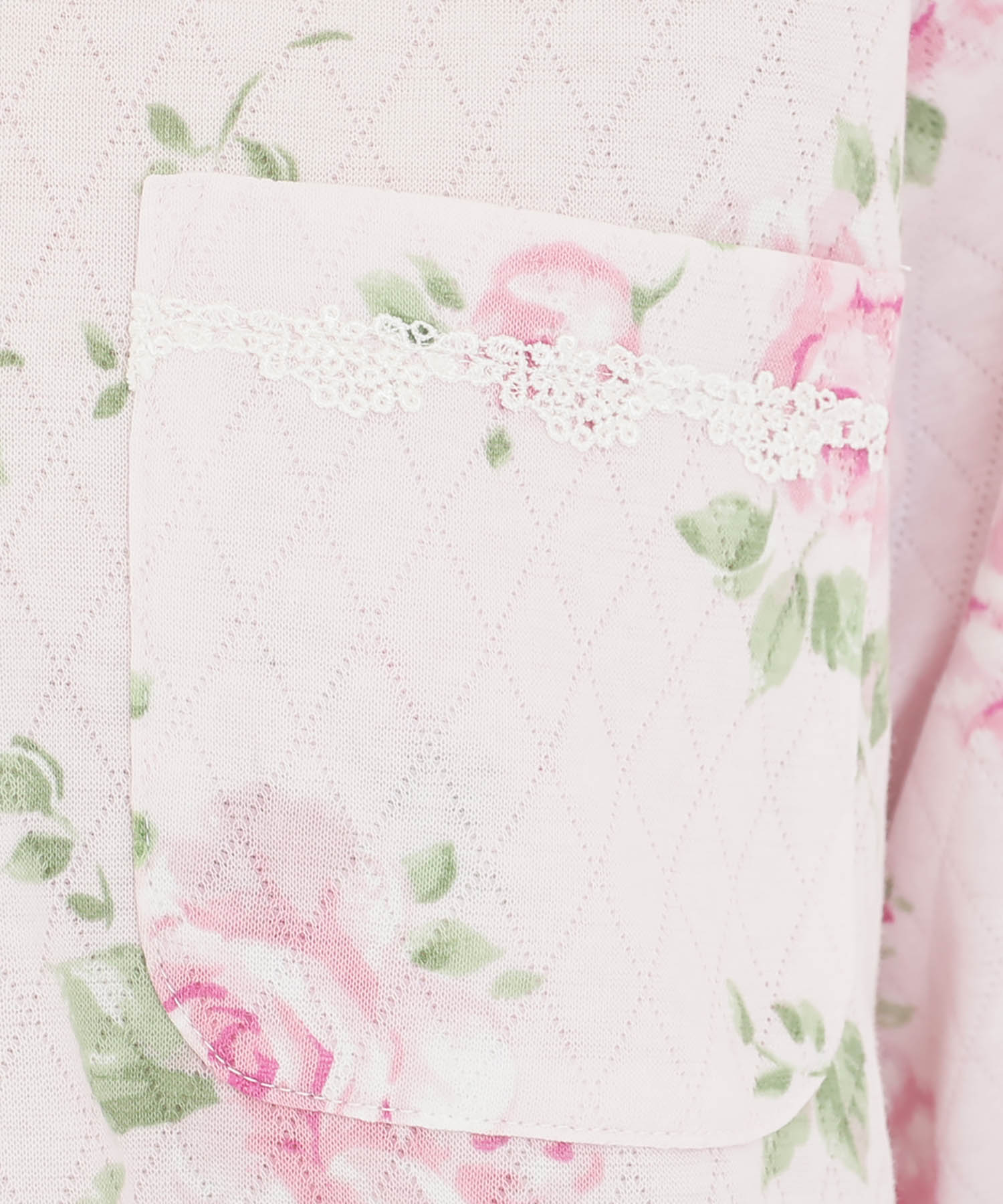 接結（綿入り）ローズシャツパジャマ_パジャマ&ルームウェア-セットアップ_ピンク_4