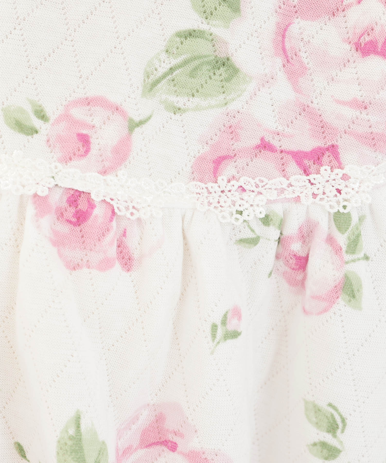 接結（綿入り）ローズフリルパジャマ_パジャマ&ルームウェア-セットアップ_ホワイト_4