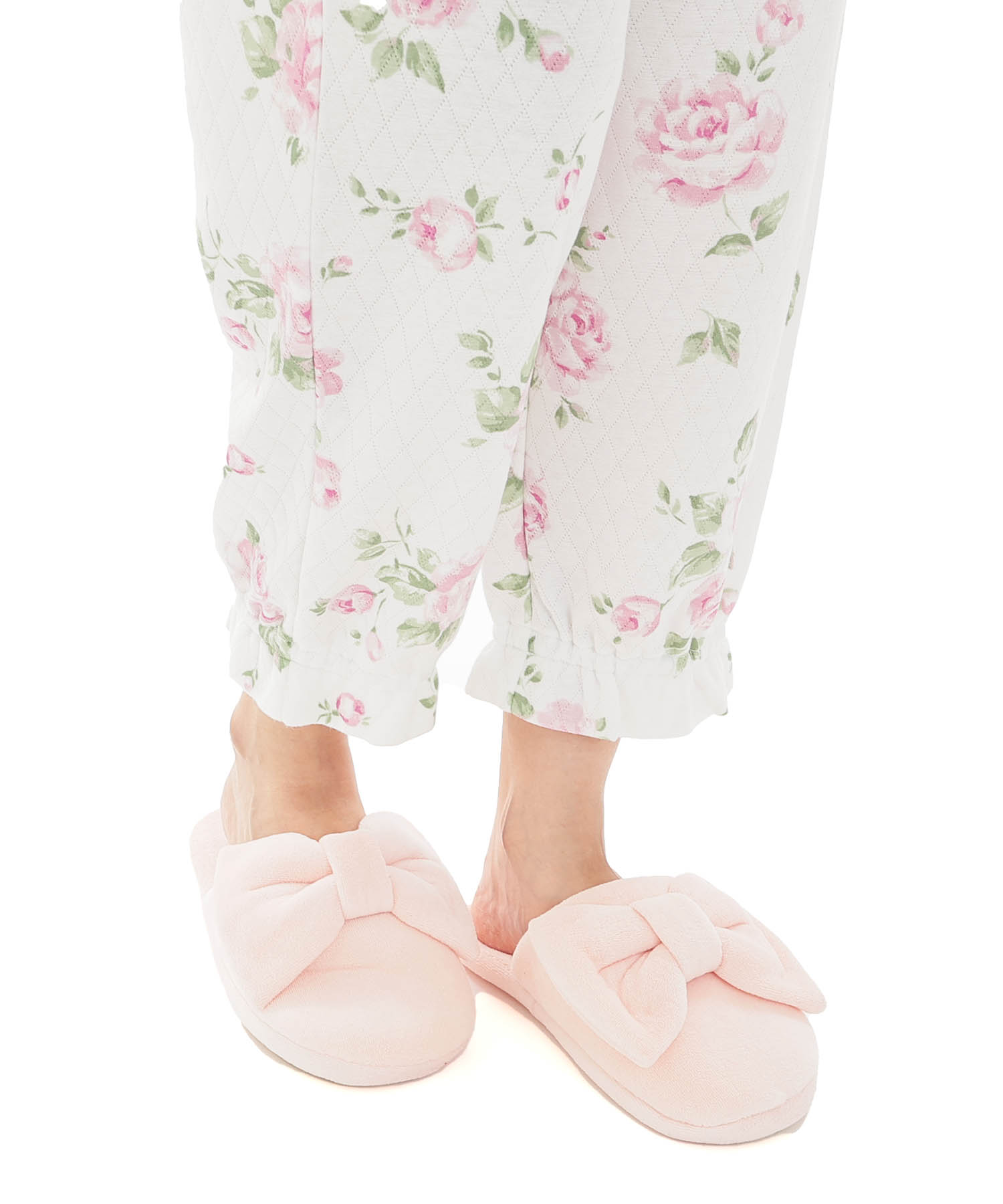 接結（綿入り）ローズフリルパジャマ_パジャマ&ルームウェア-セットアップ_ホワイト_6