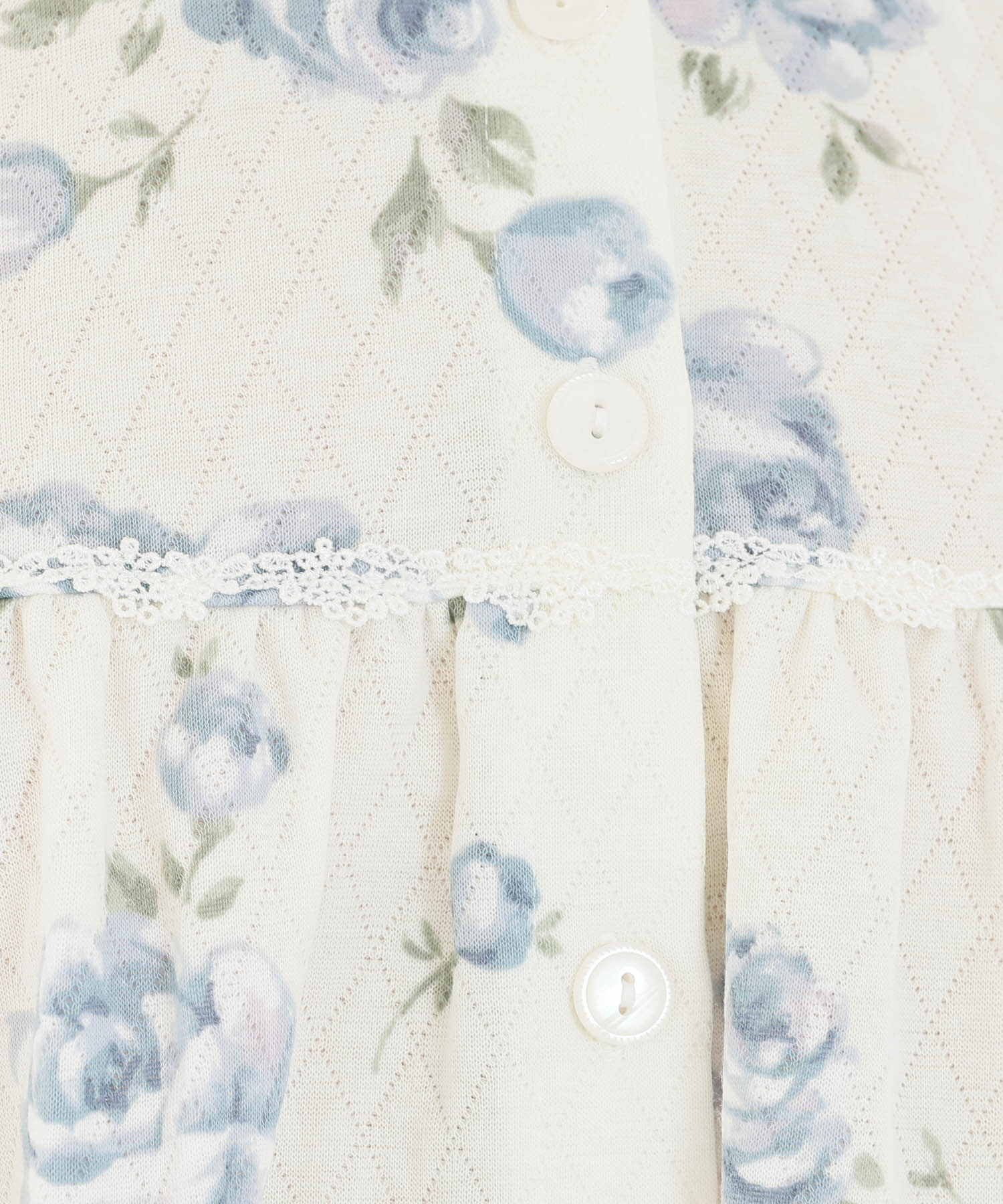 接結（綿入り）ローズフリルパジャマ_パジャマ&ルームウェア-セットアップ_ブルー_4