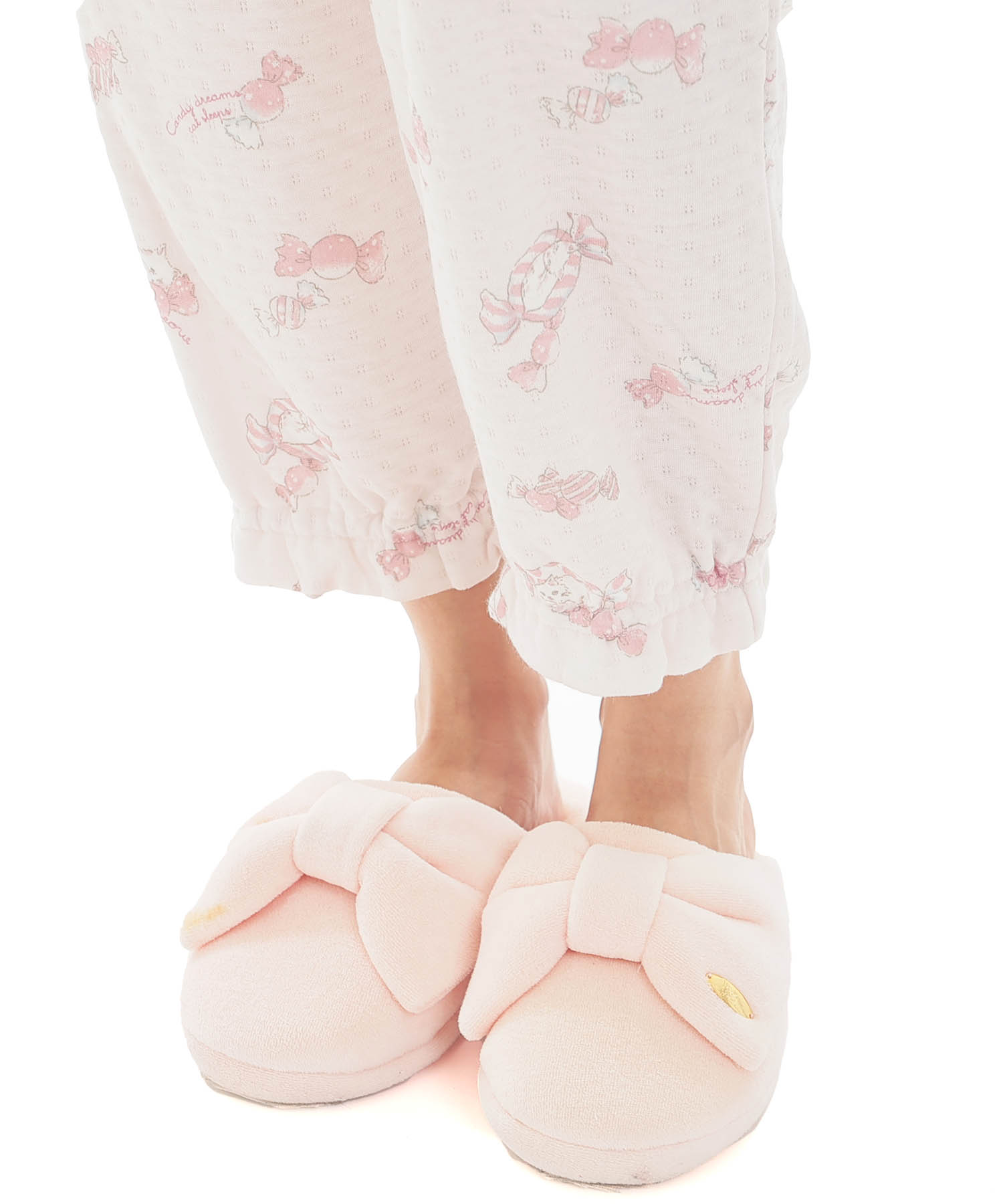 接結（綿入り）ボンボンキャットシャツパジャマ_パジャマ&ルームウェア-セットアップ_ピンク_6