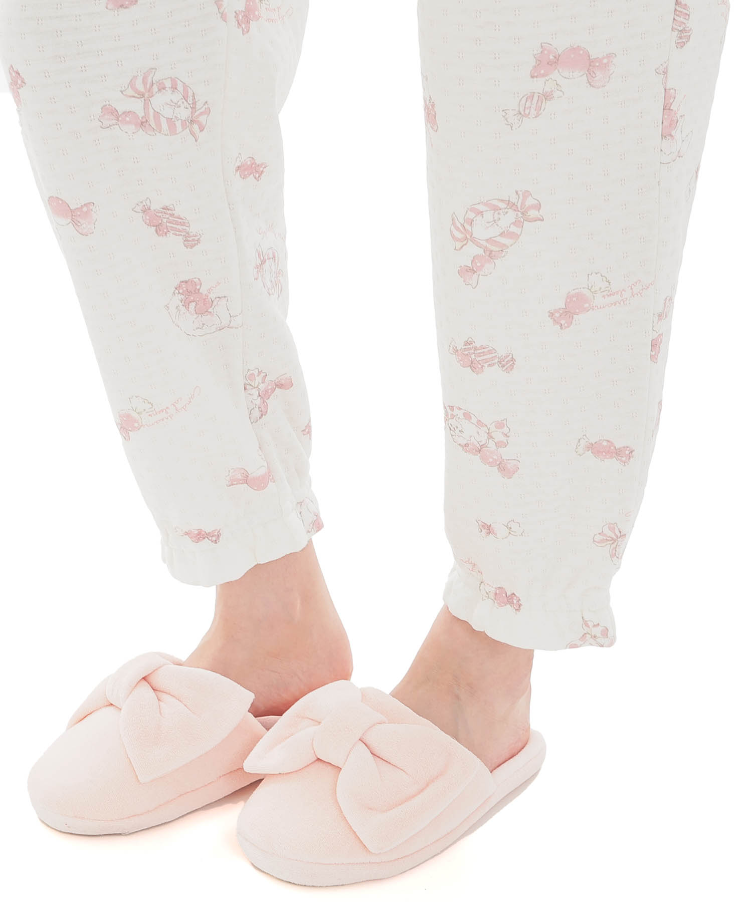 接結（綿入り）ボンボンキャットシャツパジャマ_パジャマ&ルームウェア-セットアップ_ホワイト_6