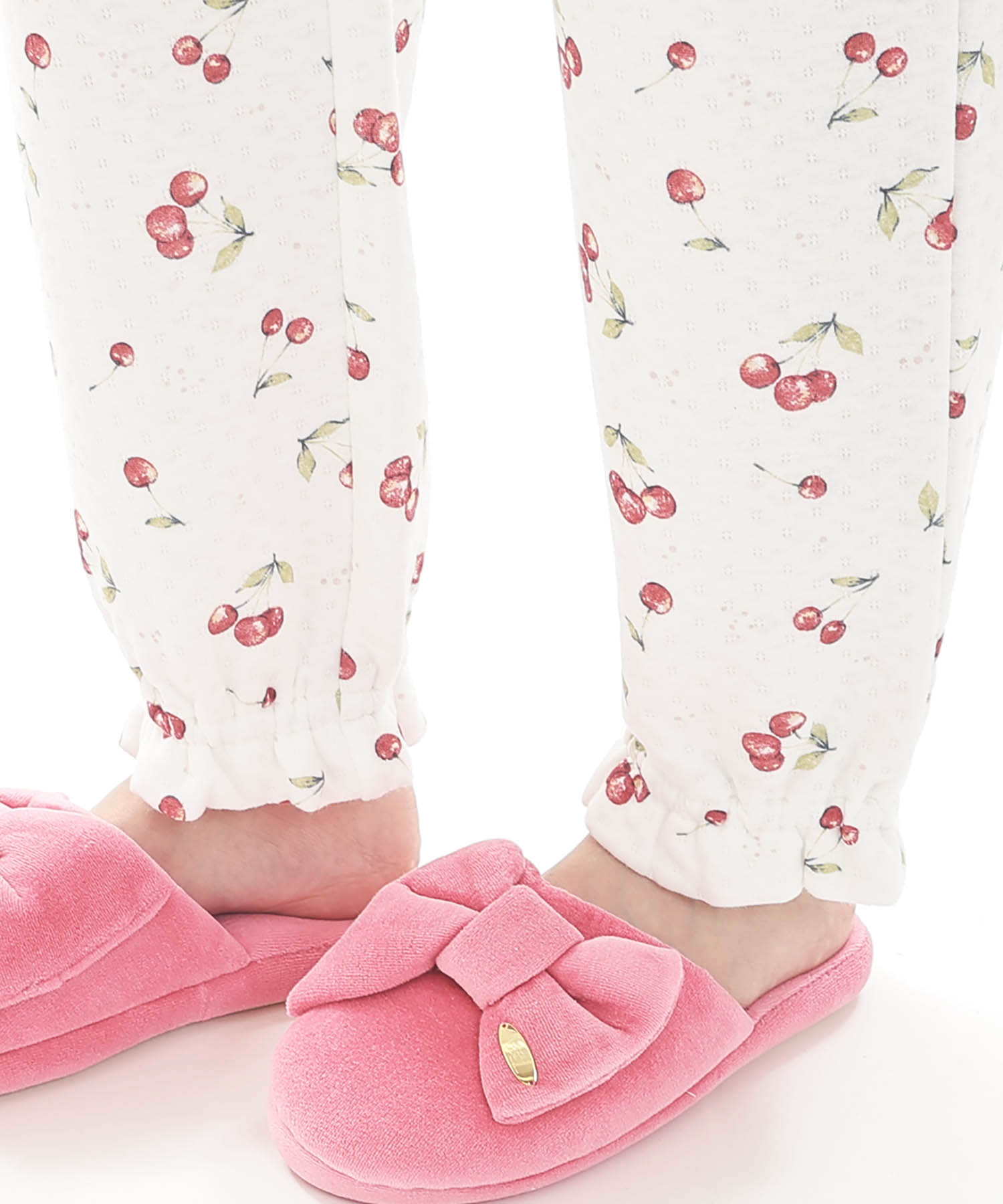 接結（綿入り）チェリーペプラムパジャマ_パジャマ&ルームウェア-セットアップ_ホワイト_7