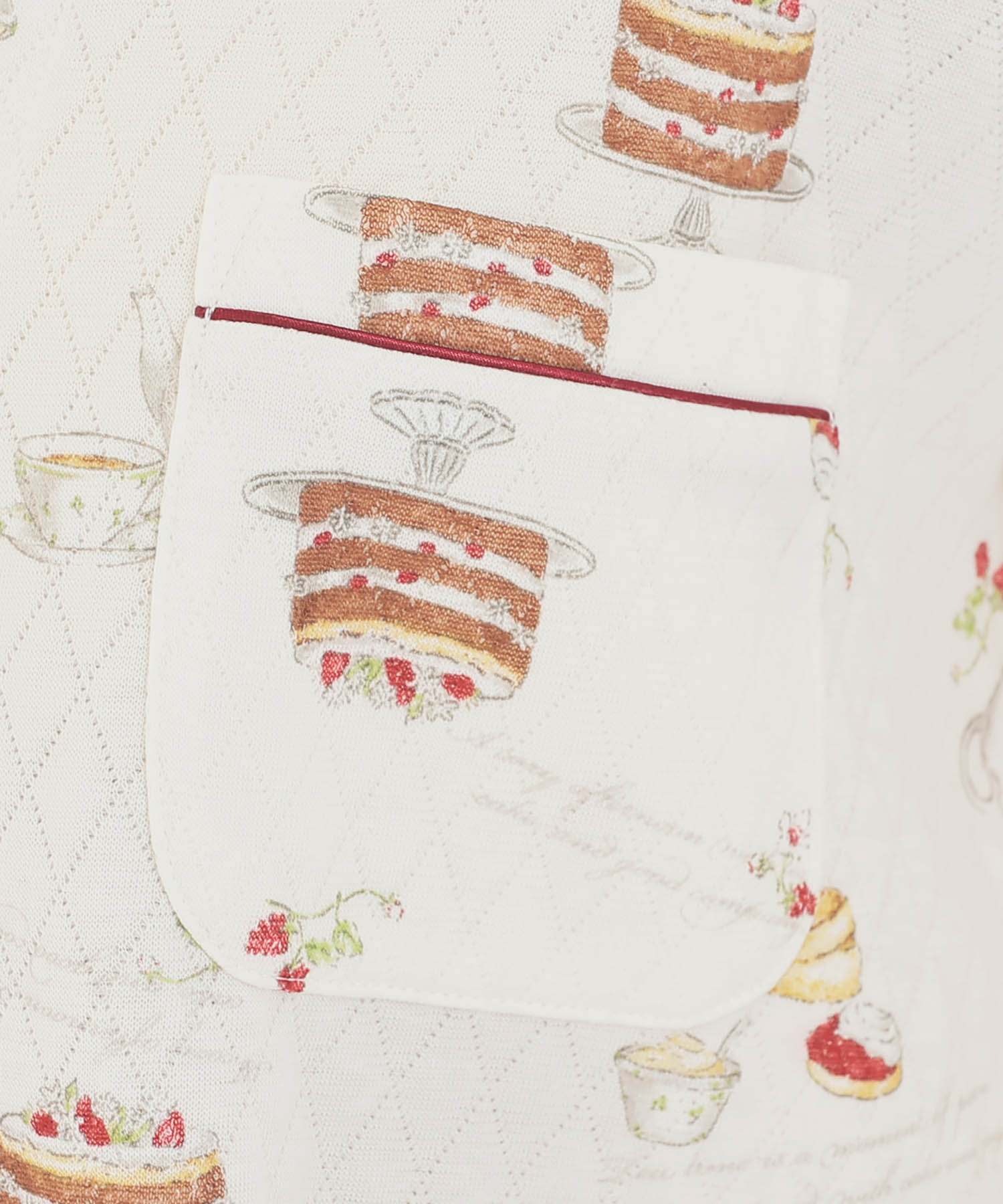 接結（綿入り）アフタヌーンティーシャツパジャマ_パジャマ&ルームウェア-セットアップ_ホワイト_4