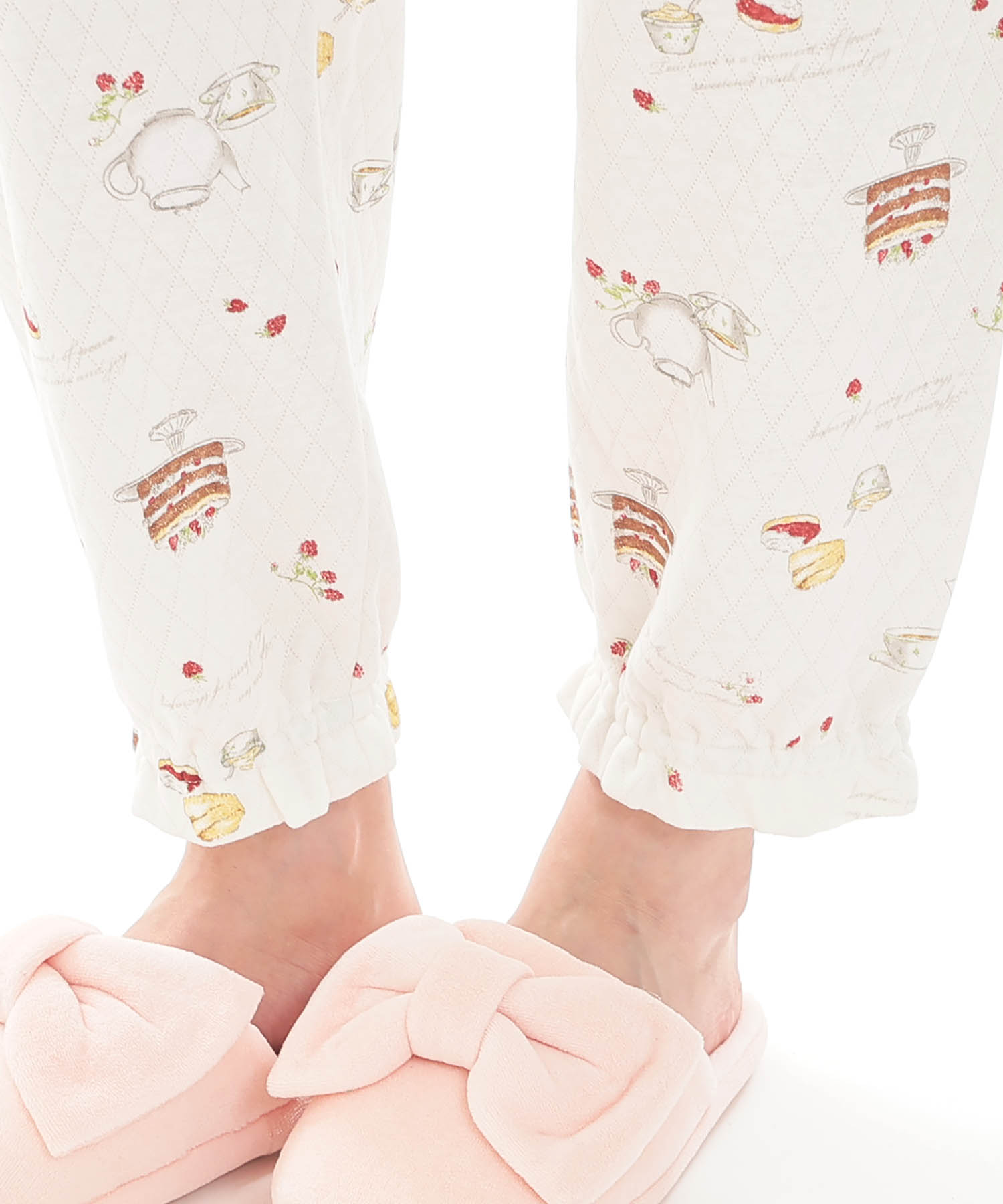 接結（綿入り）アフタヌーンティーフリルパジャマ_パジャマ&ルームウェア-セットアップ_ホワイト_6