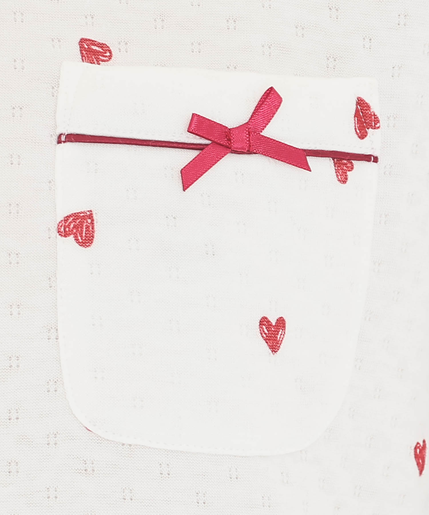 接結（綿入り）ハートシャツパジャマ_パジャマ&ルームウェア-セットアップ_ホワイト_4