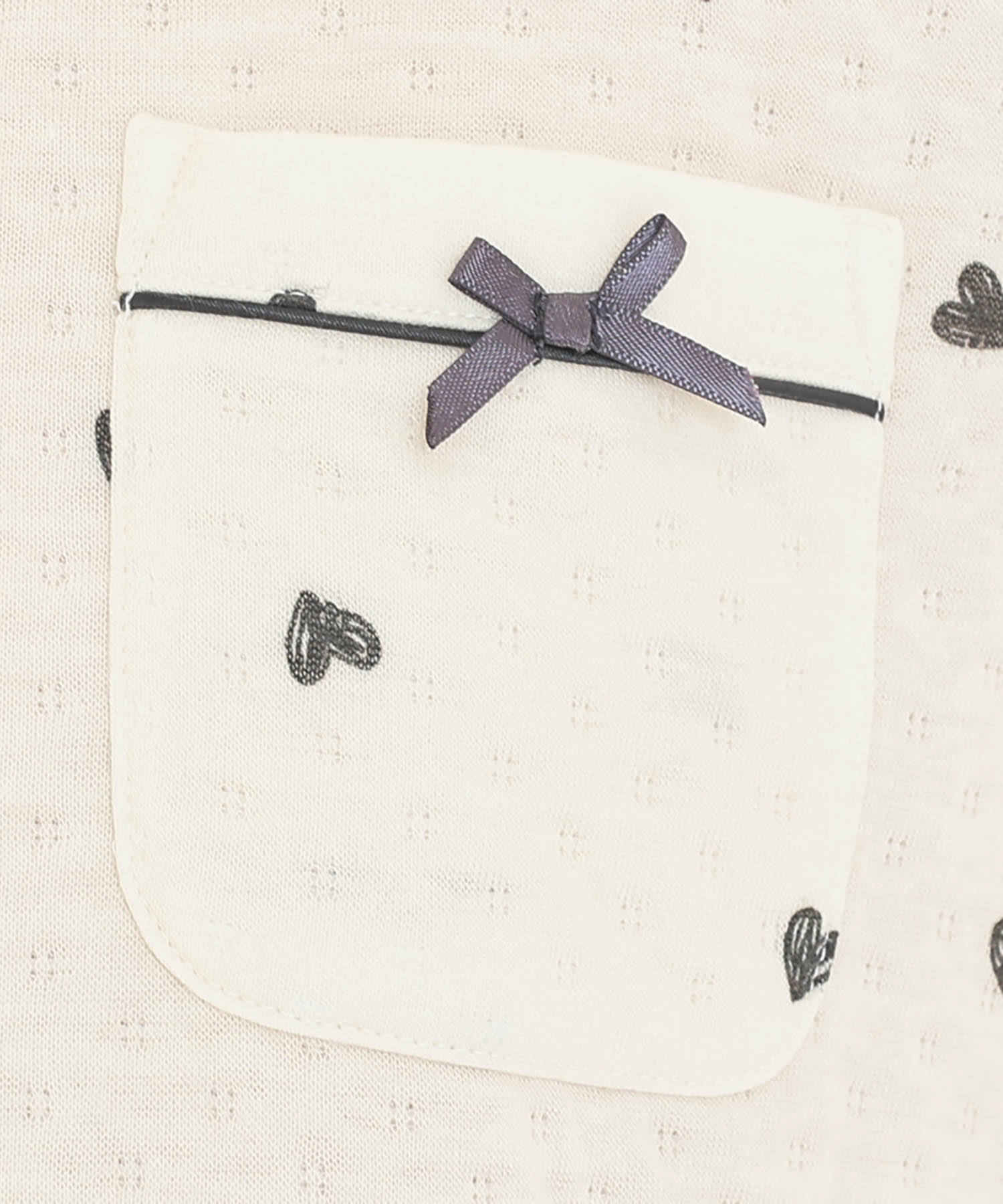 接結（綿入り）ハートシャツパジャマ_パジャマ&ルームウェア-セットアップ_ベージュ_4