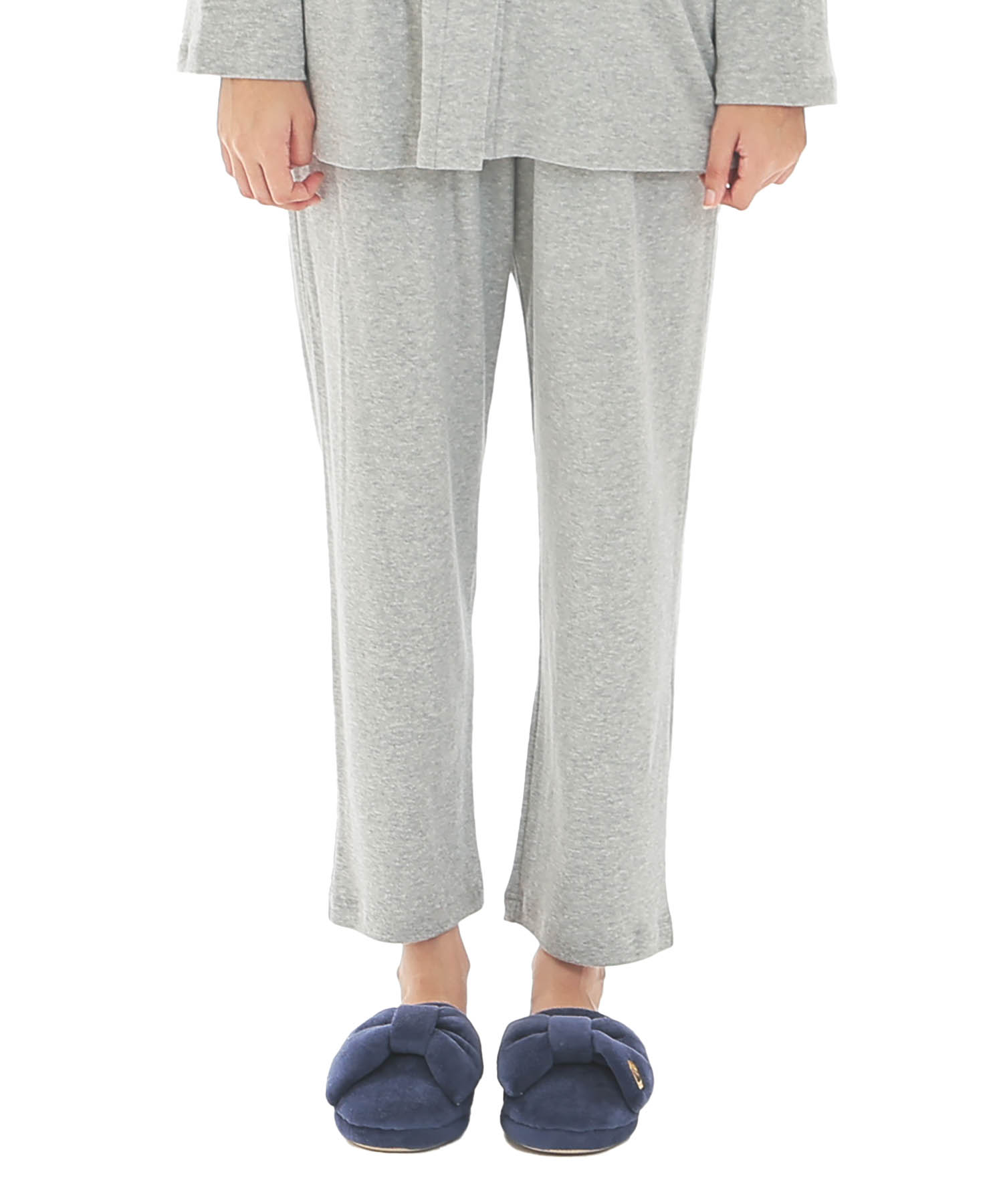 スムースムジシャツパジャマ_パジャマ&ルームウェア-セットアップ_グレー_5