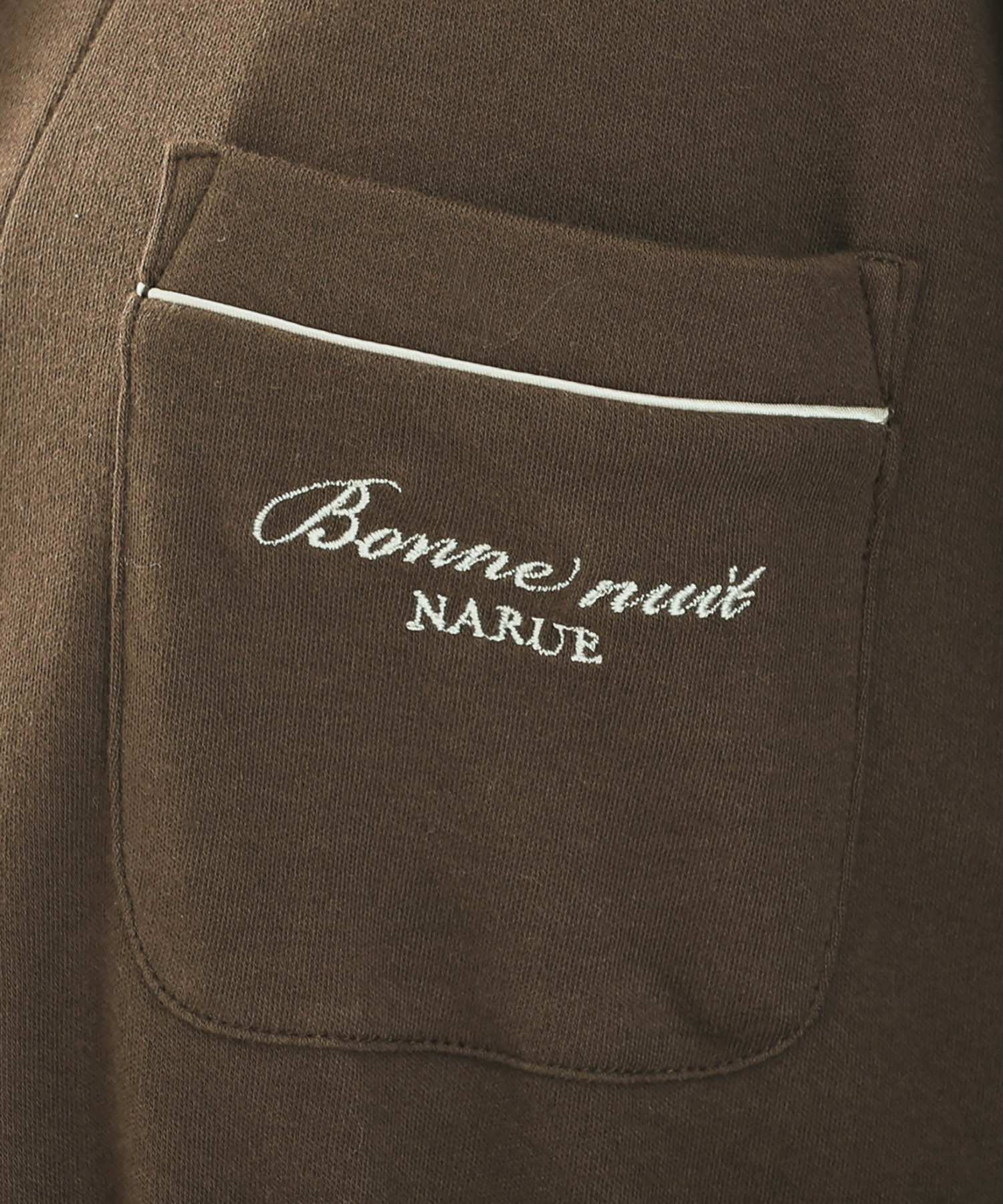 スムースムジシャツパジャマ_パジャマ&ルームウェア-セットアップ_ブラウン_4