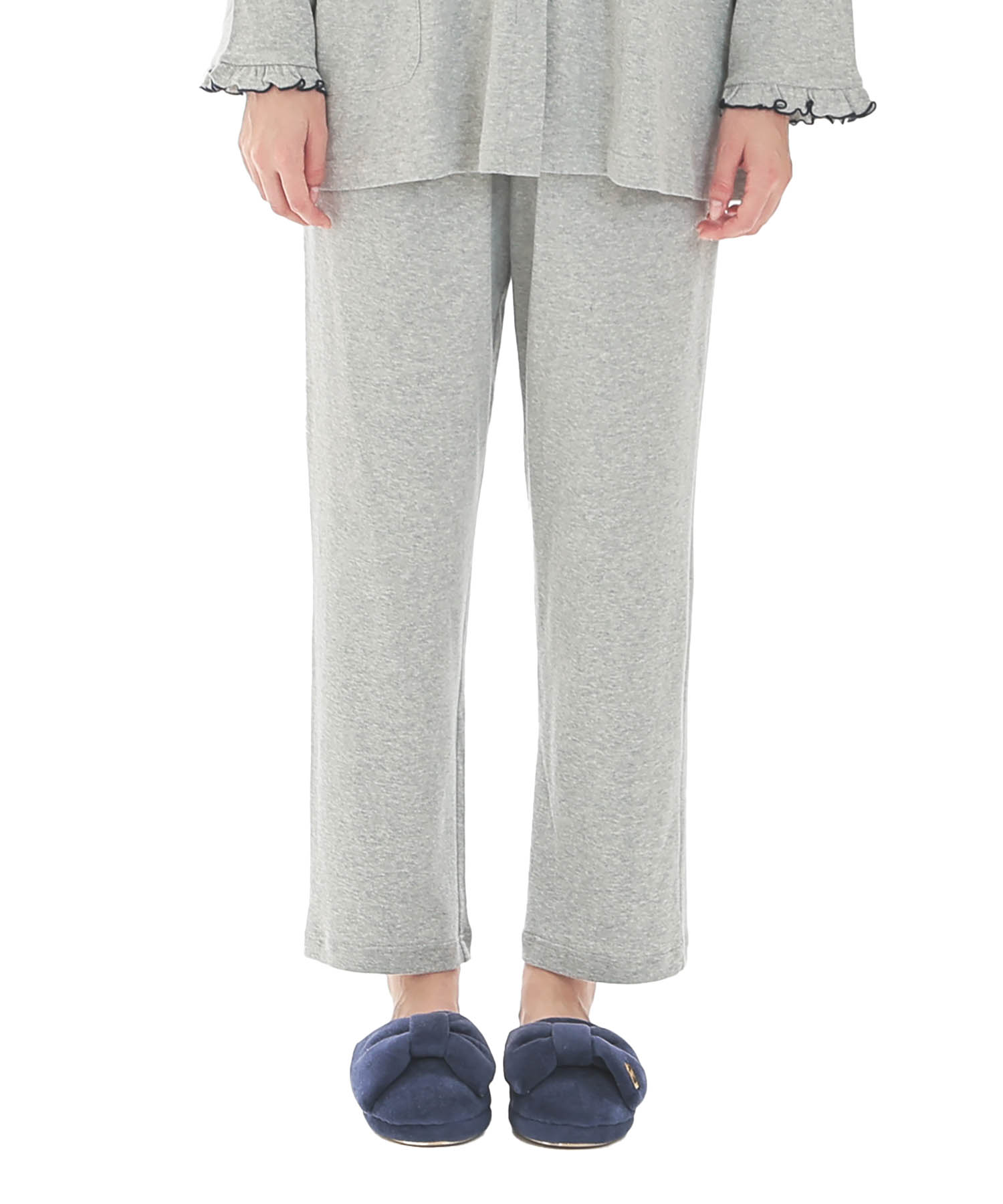 スムースムジリボンパジャマ_パジャマ&ルームウェア-セットアップ_グレー_5